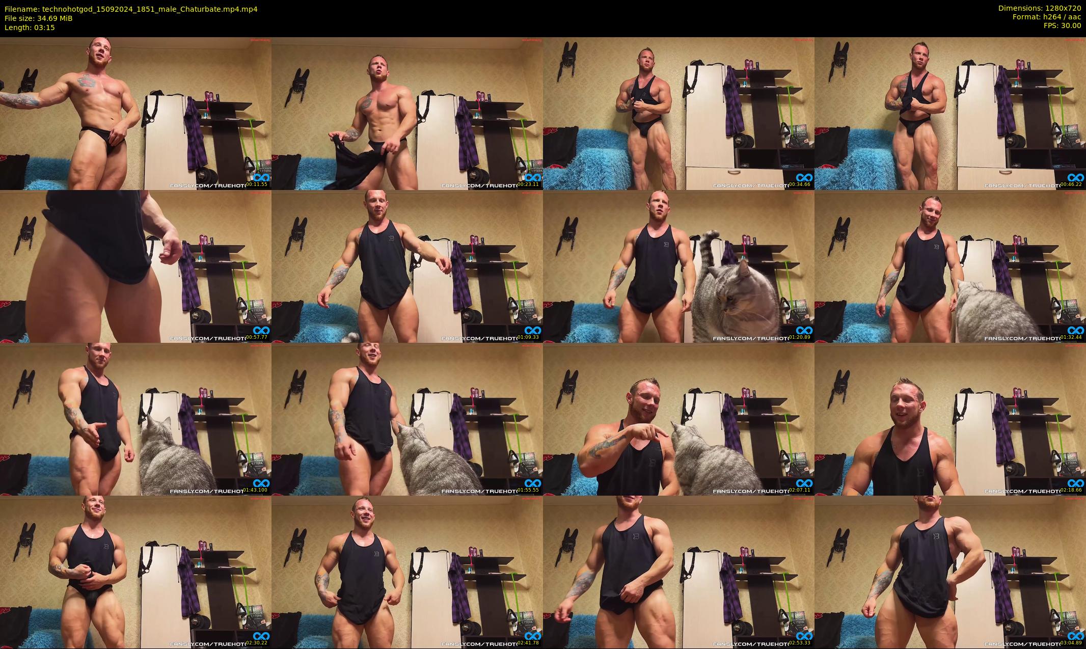 technohotgod — 4 minute Chaturbate male cam show recording, 720p, Sep 15, 2024