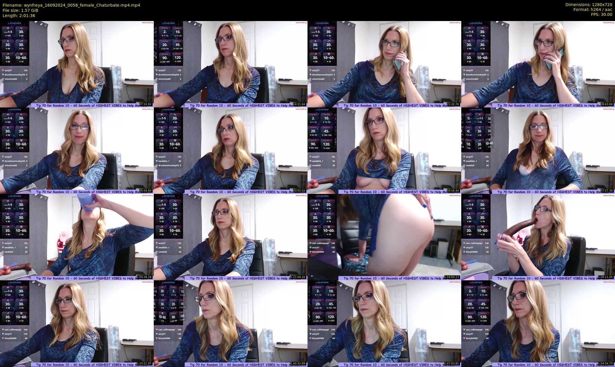 wynfreya — 122 minute Chaturbate female cam show recording, 720p, Sep 16, 2024