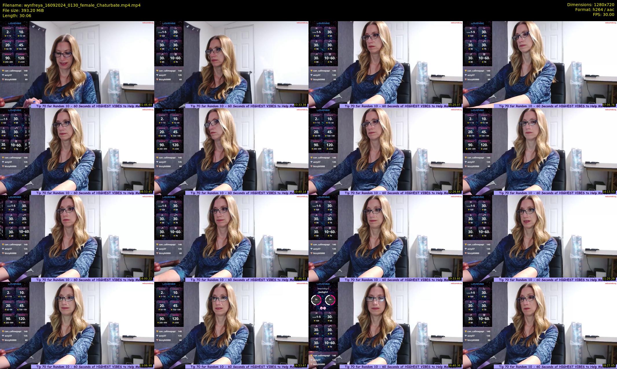 wynfreya — 31 minute Chaturbate female cam show recording, 720p, Sep 16, 2024