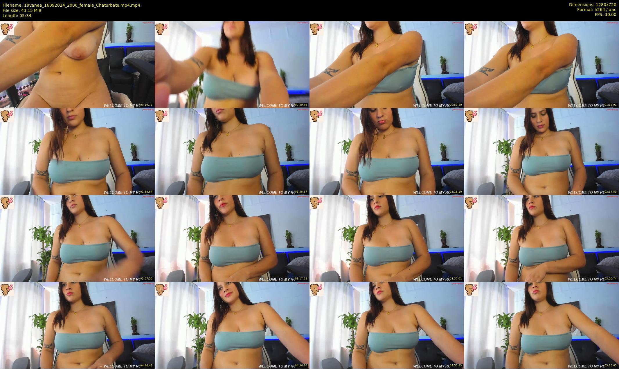 19vanee — 6 minute Chaturbate female cam show recording, 720p, Sep 16, 2024