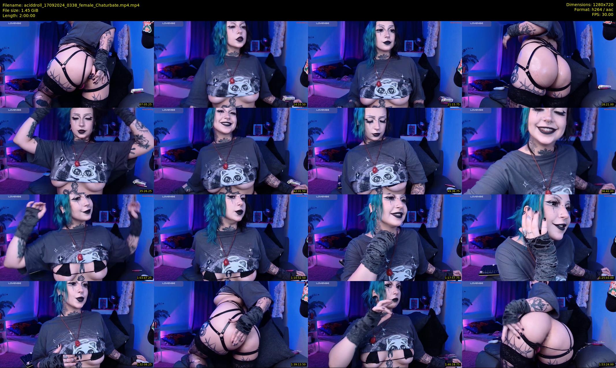 aciddroll — 120 minute Chaturbate female cam show recording, 720p, Sep 17, 2024