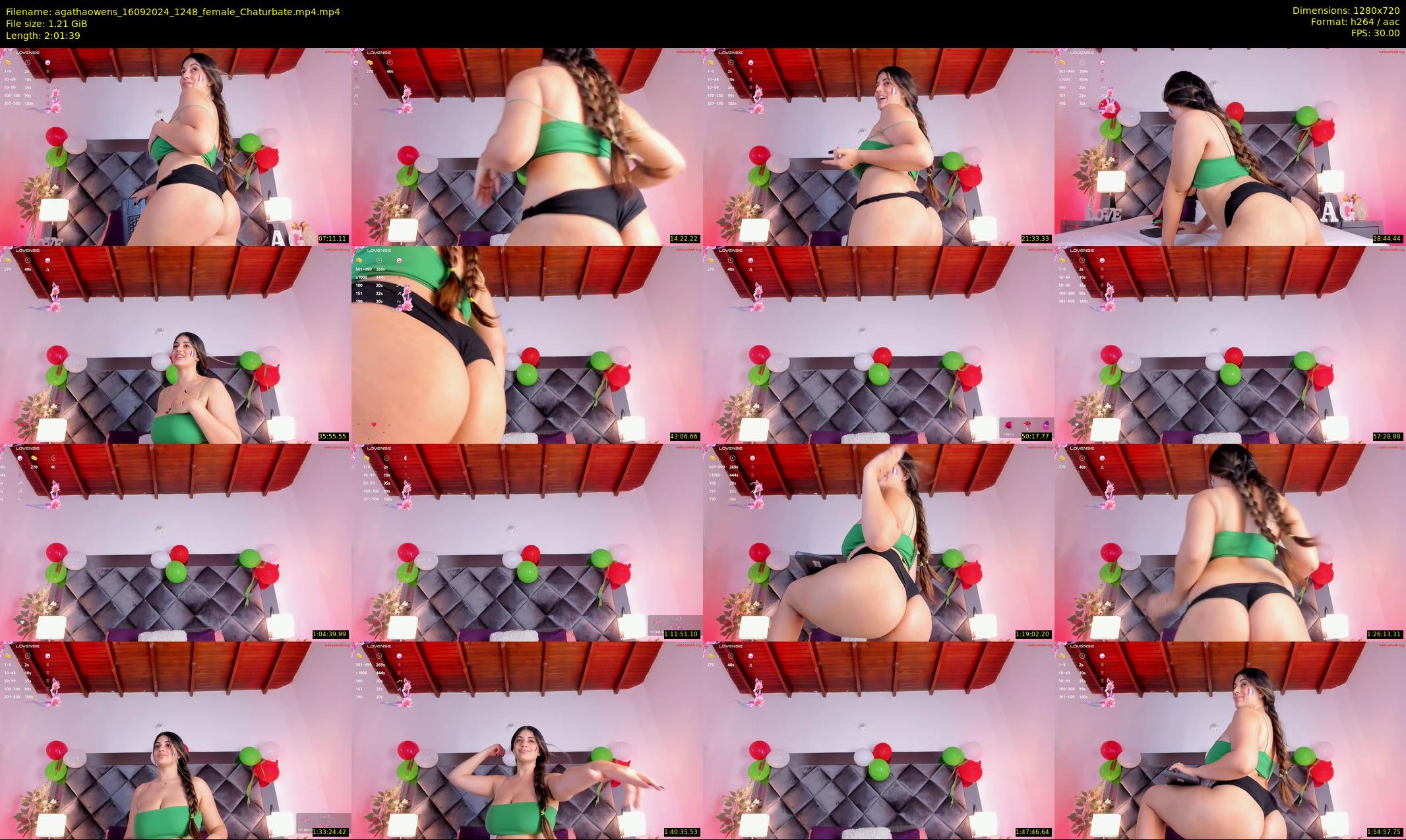 agathaowens — 122 minute Chaturbate female cam show recording, 720p, Sep 16, 2024
