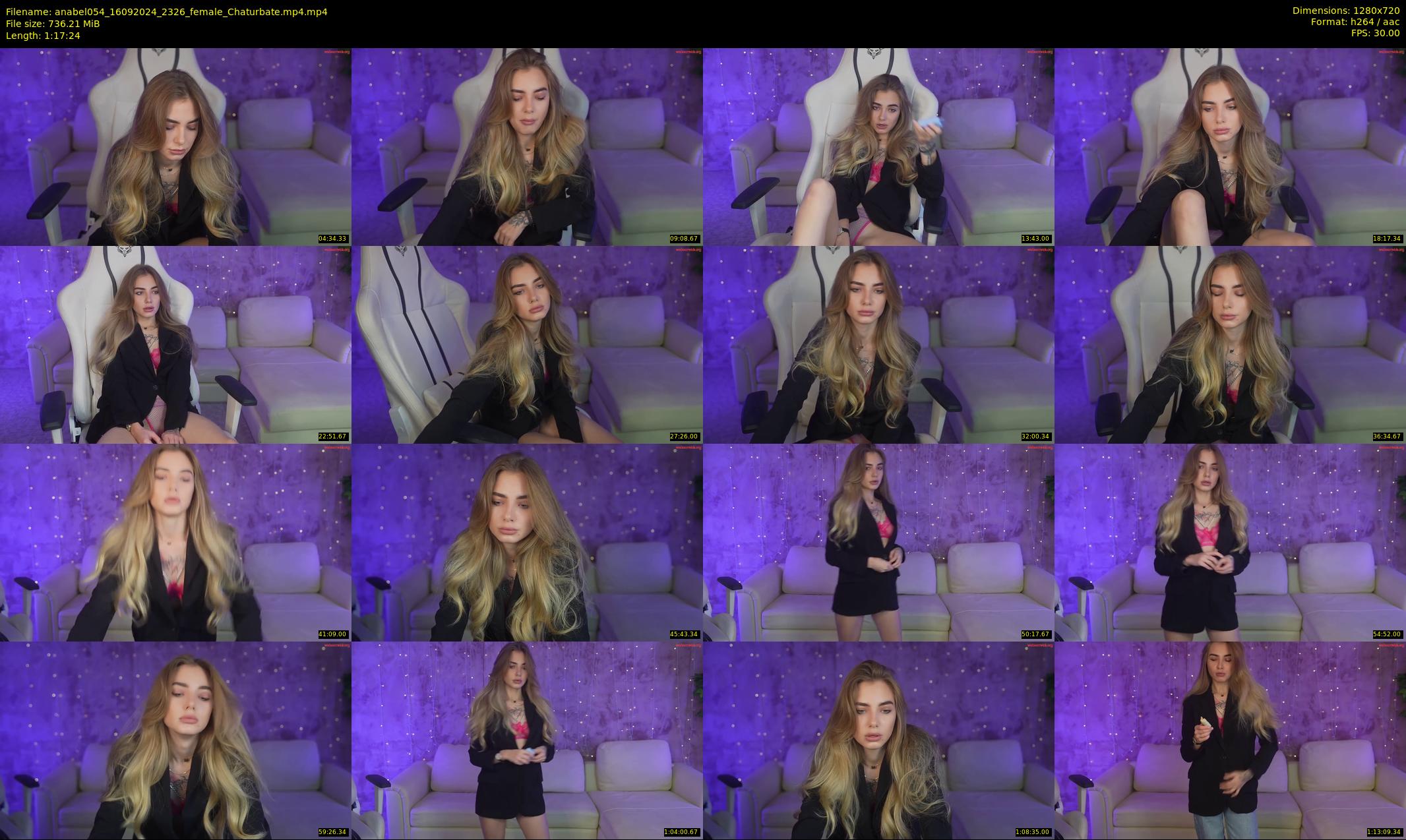 anabel054 — 78 minute Chaturbate female cam show recording, 720p, Sep 16, 2024