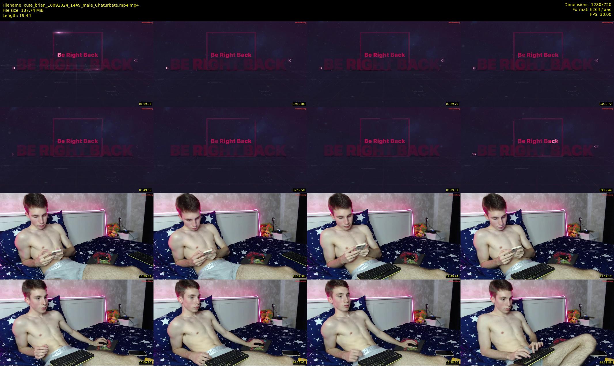 cute_brian — 20 minute Chaturbate male cam show recording, 720p, Sep 16, 2024
