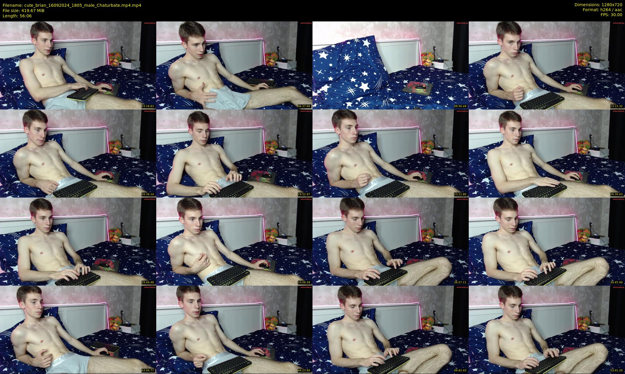 cute_brian — 57 minute Chaturbate male cam show recording, 720p, Sep 16, 2024