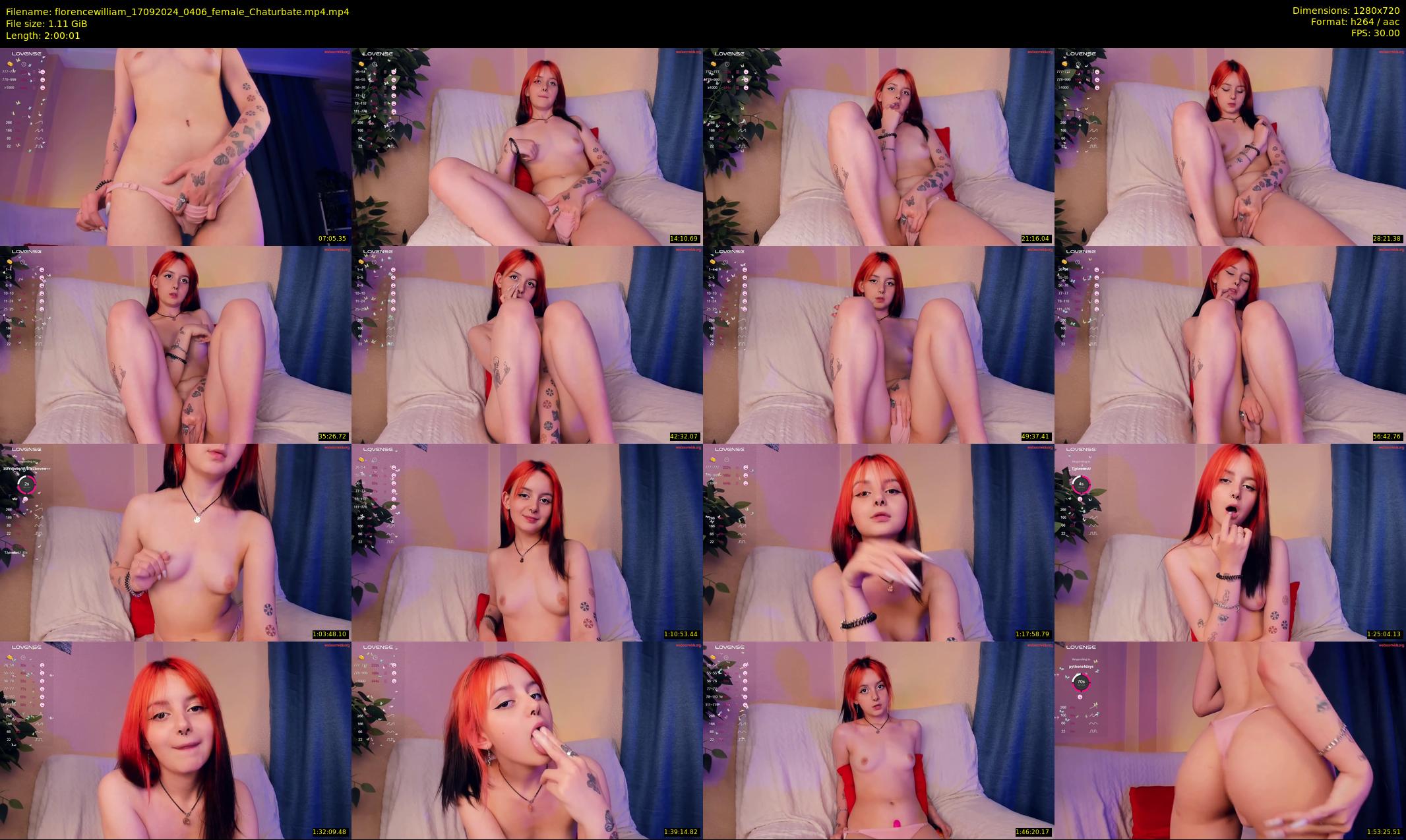 florencewilliam — 121 minute Chaturbate female cam show recording, 720p, Sep 17, 2024