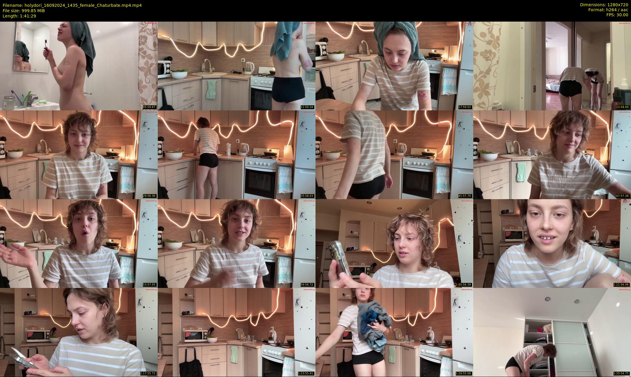 holydori — 102 minute Chaturbate female cam show recording, 720p, Sep 16, 2024