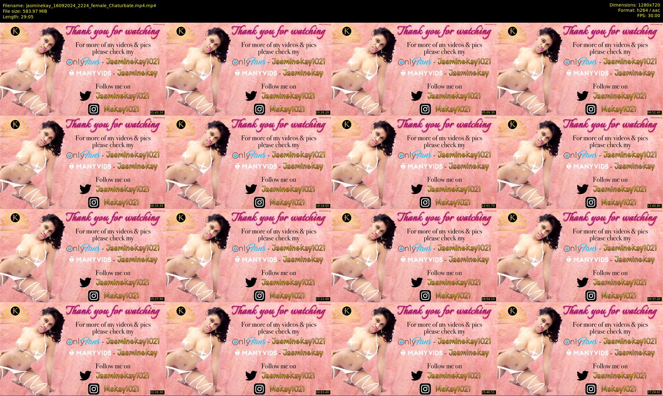 jasminekay — 30 minute Chaturbate female cam show recording, 720p, Sep 16, 2024