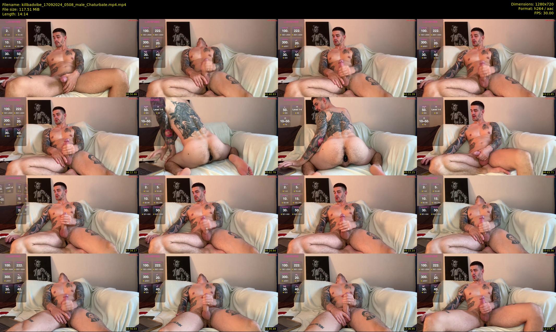 killbadvibe — 15 minute Chaturbate male cam show recording, 720p, Sep 17, 2024
