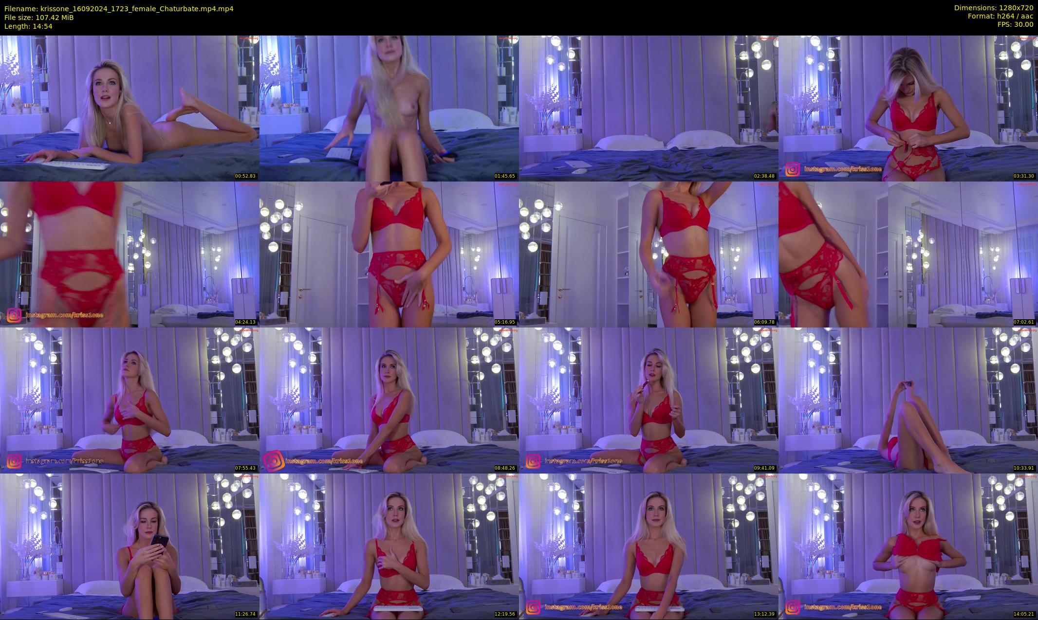 krissone — 15 minute Chaturbate female cam show recording, 720p, Sep 16, 2024