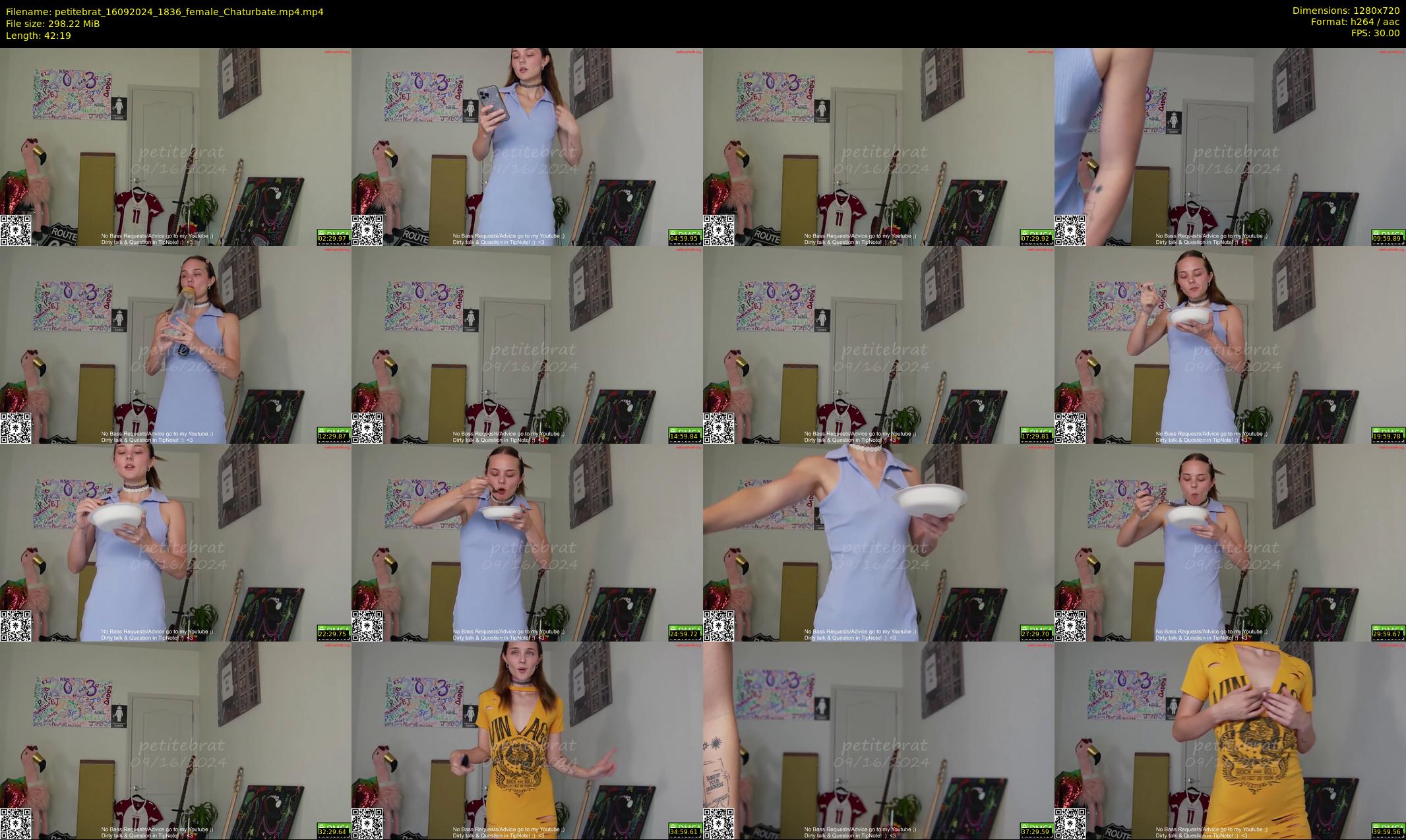 petitebrat — 43 minute Chaturbate female cam show recording, 720p, Sep 16, 2024