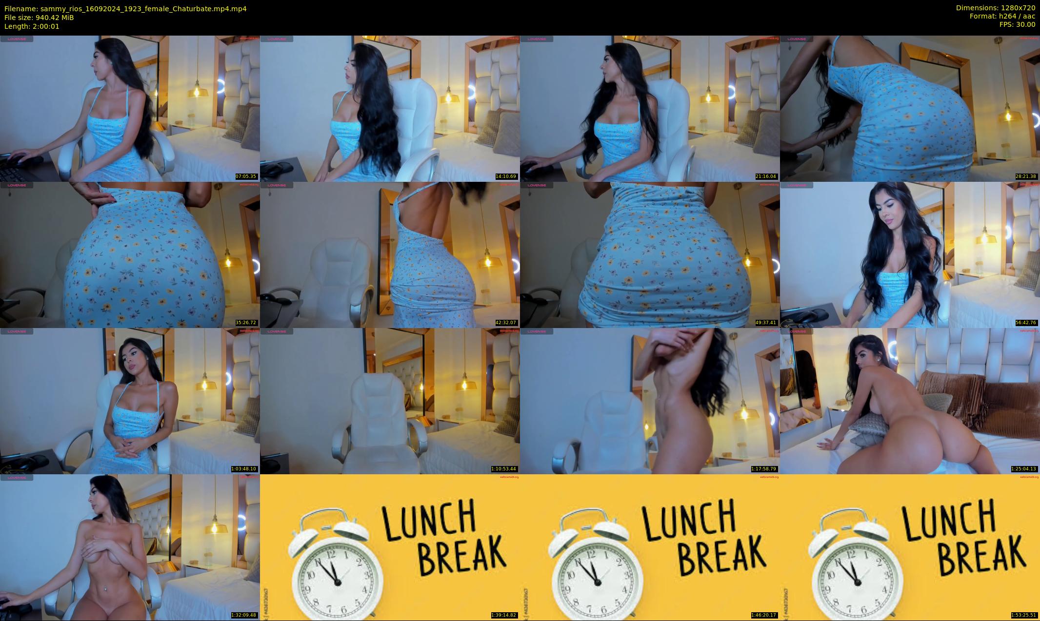 sammy_rios — 121 minute Chaturbate female cam show recording, 720p, Sep 16, 2024