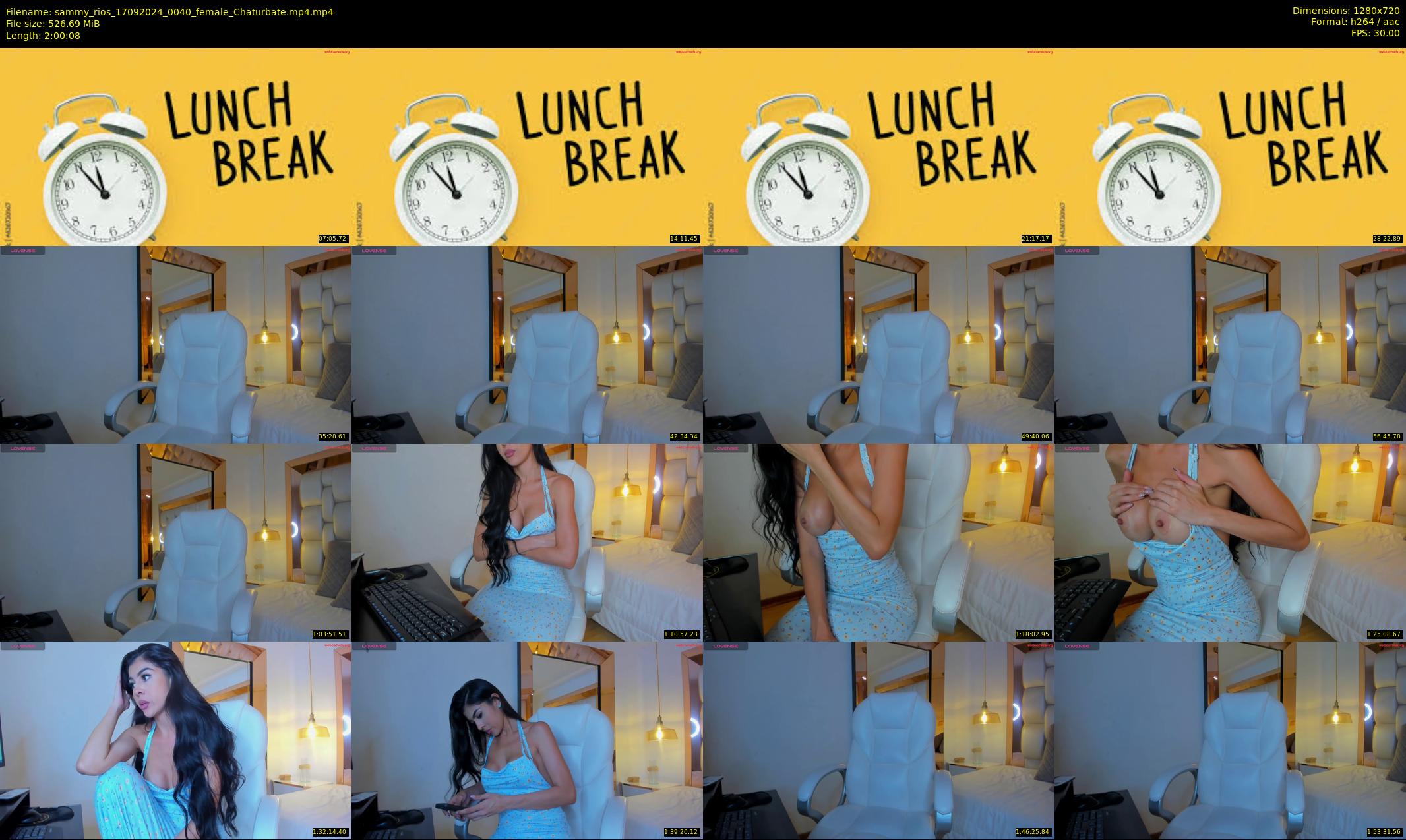 sammy_rios — 121 minute Chaturbate female cam show recording, 720p, Sep 17, 2024