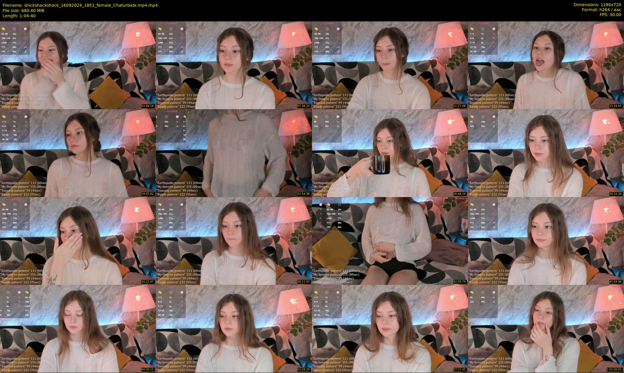 shickshackshock — 65 minute Chaturbate female cam show recording, 720p, Sep 16, 2024