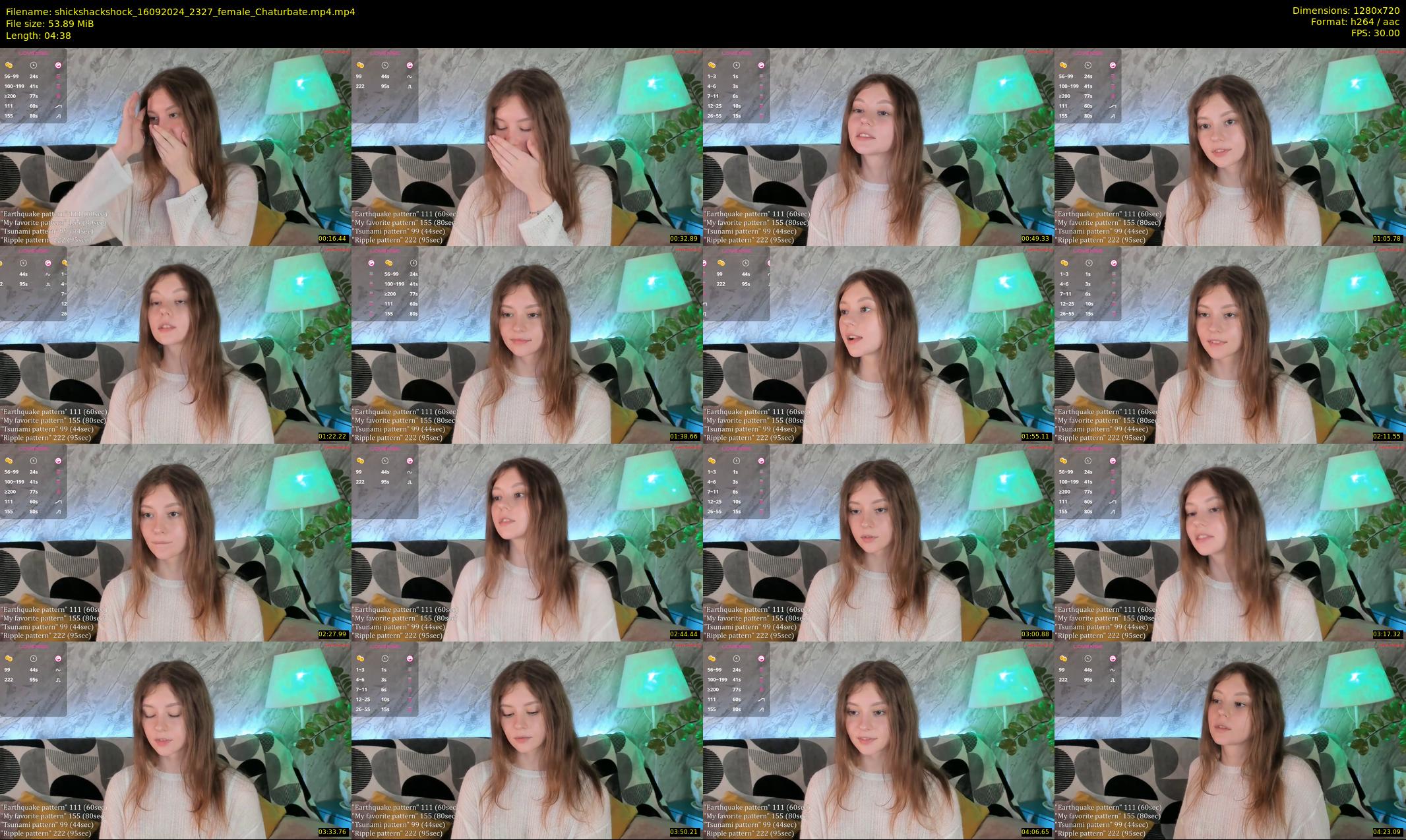 shickshackshock — 5 minute Chaturbate female cam show recording, 720p, Sep 16, 2024