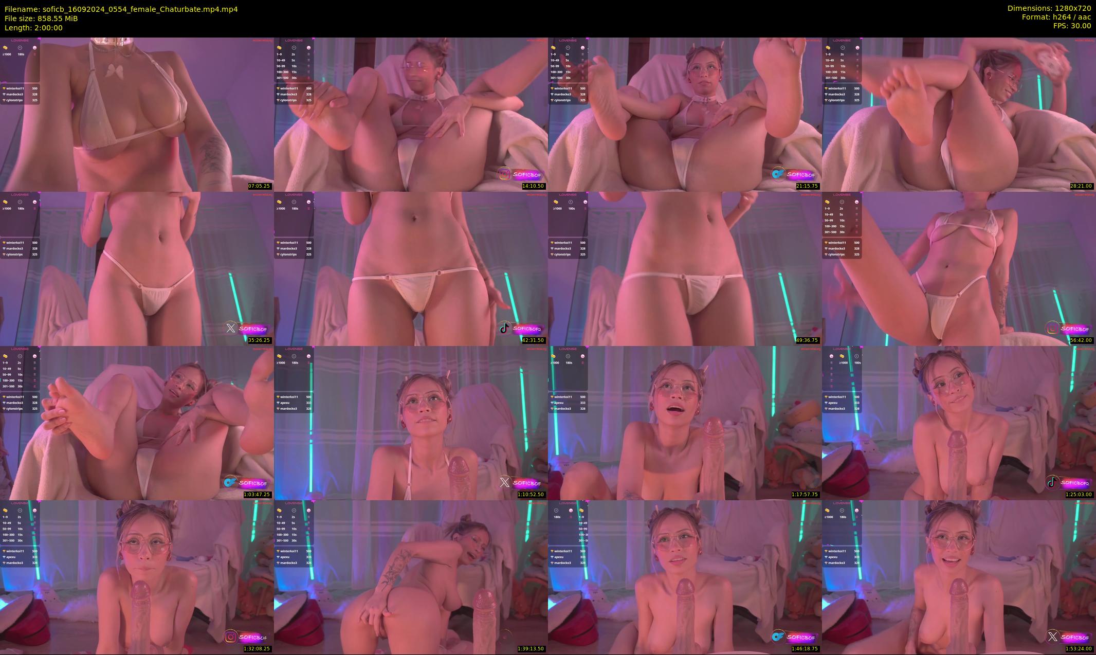 soficb — 120 minute Chaturbate female cam show recording, 720p, Sep 16, 2024