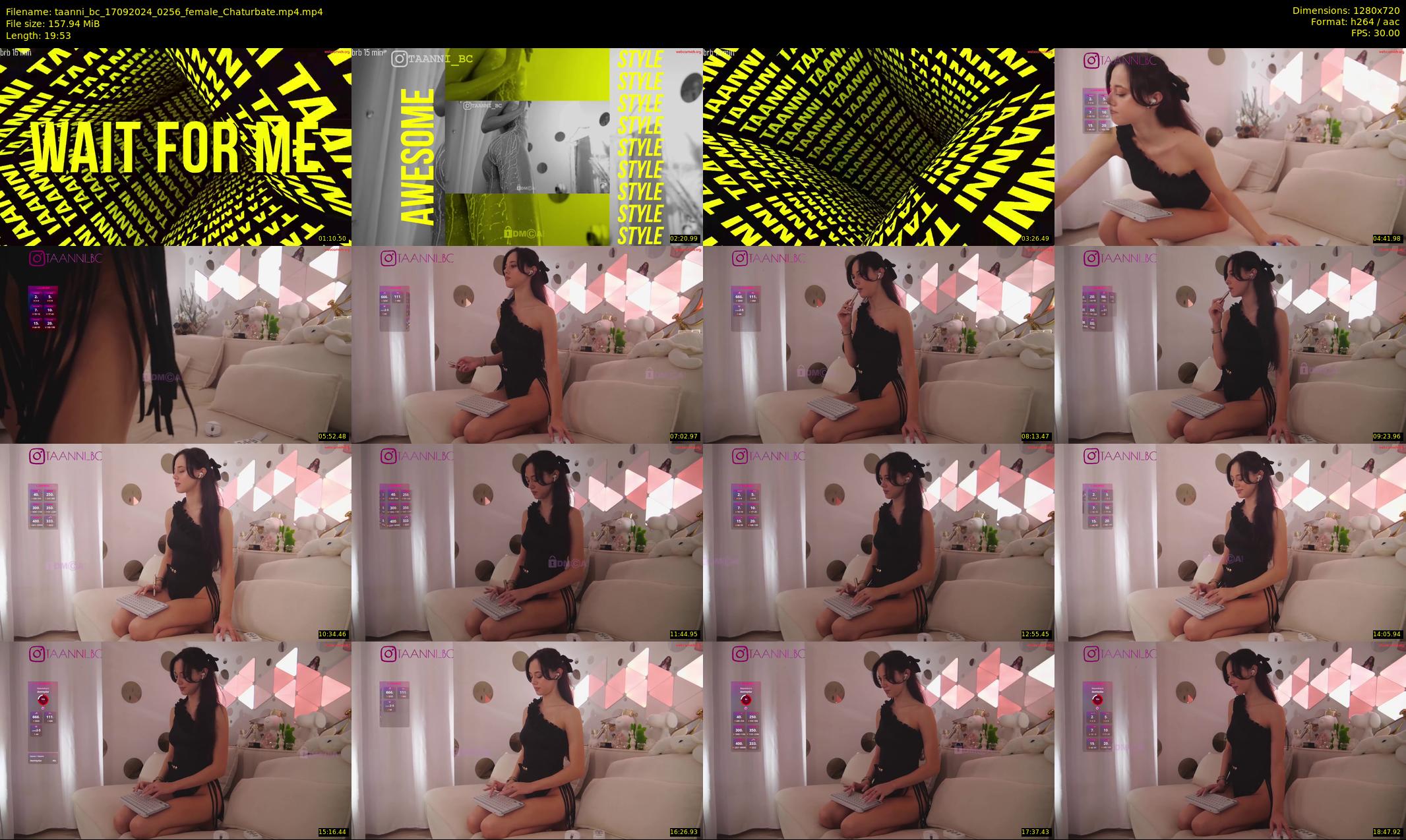 taanni_bc — 20 minute Chaturbate female cam show recording, 720p, Sep 17, 2024