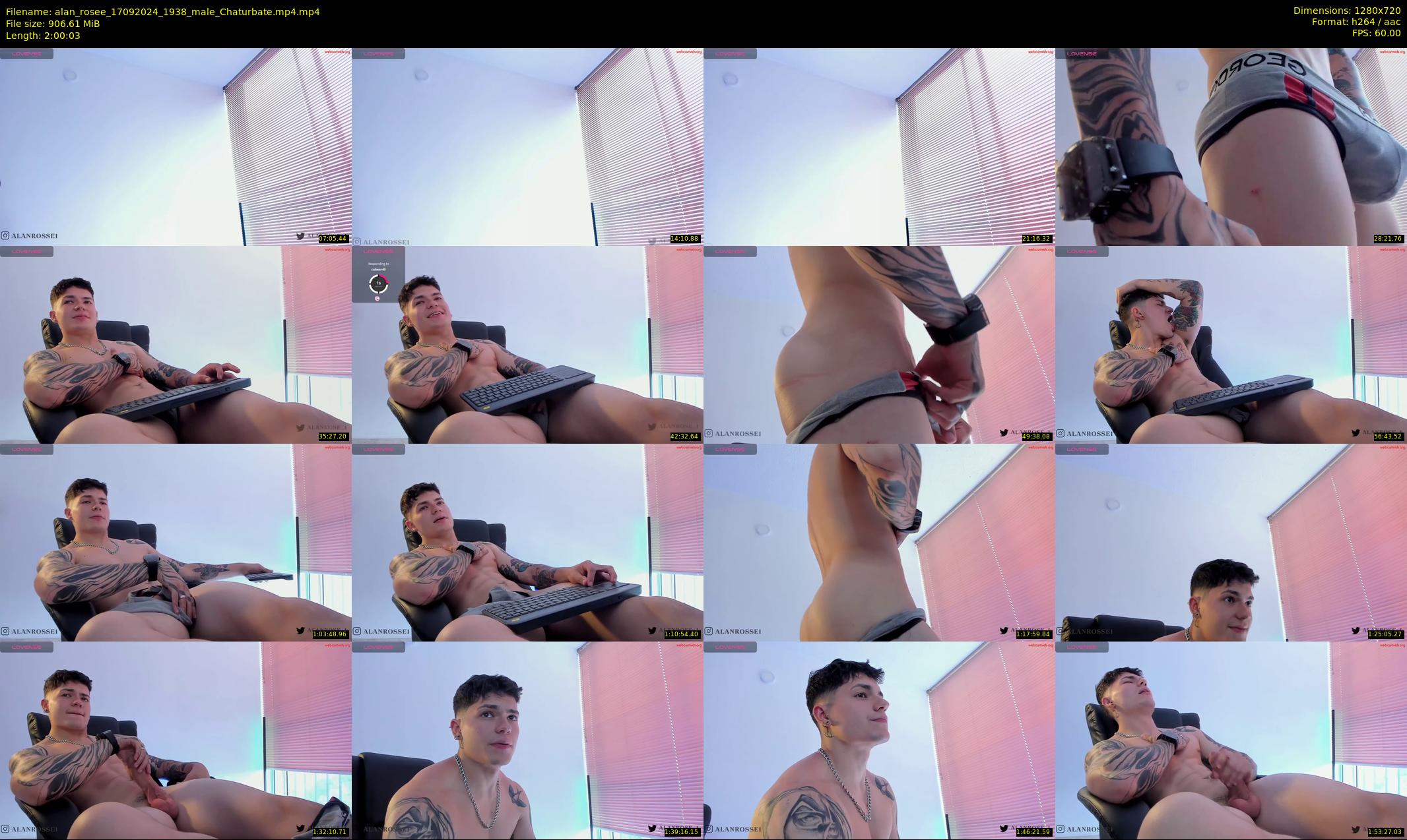 alan_rosee — 121 minute Chaturbate male cam show recording, 720p, Sep 17, 2024