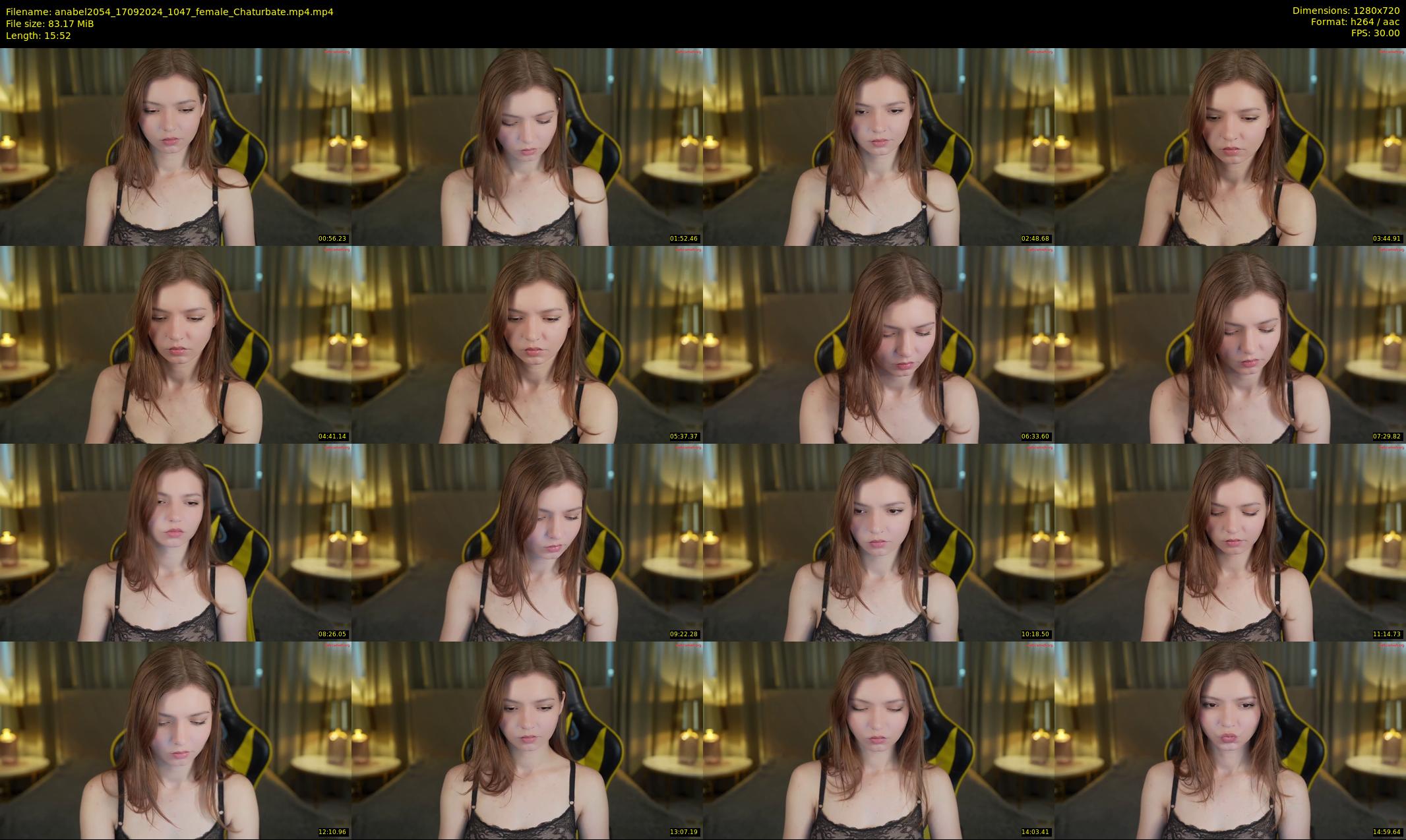 anabel2054 — 16 minute Chaturbate female cam show recording, 720p, Sep 17, 2024