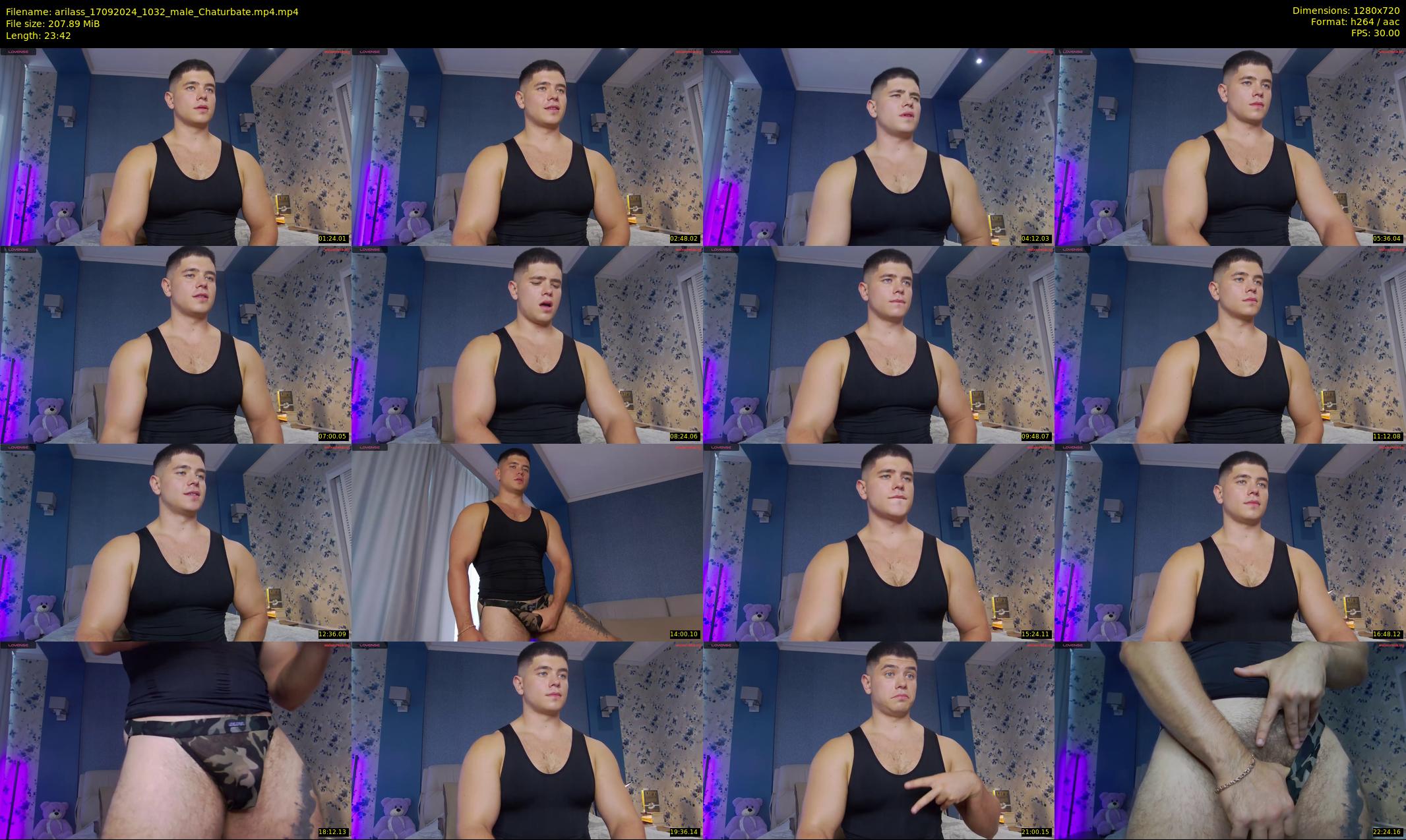 arilass — 24 minute Chaturbate male cam show recording, 720p, Sep 17, 2024