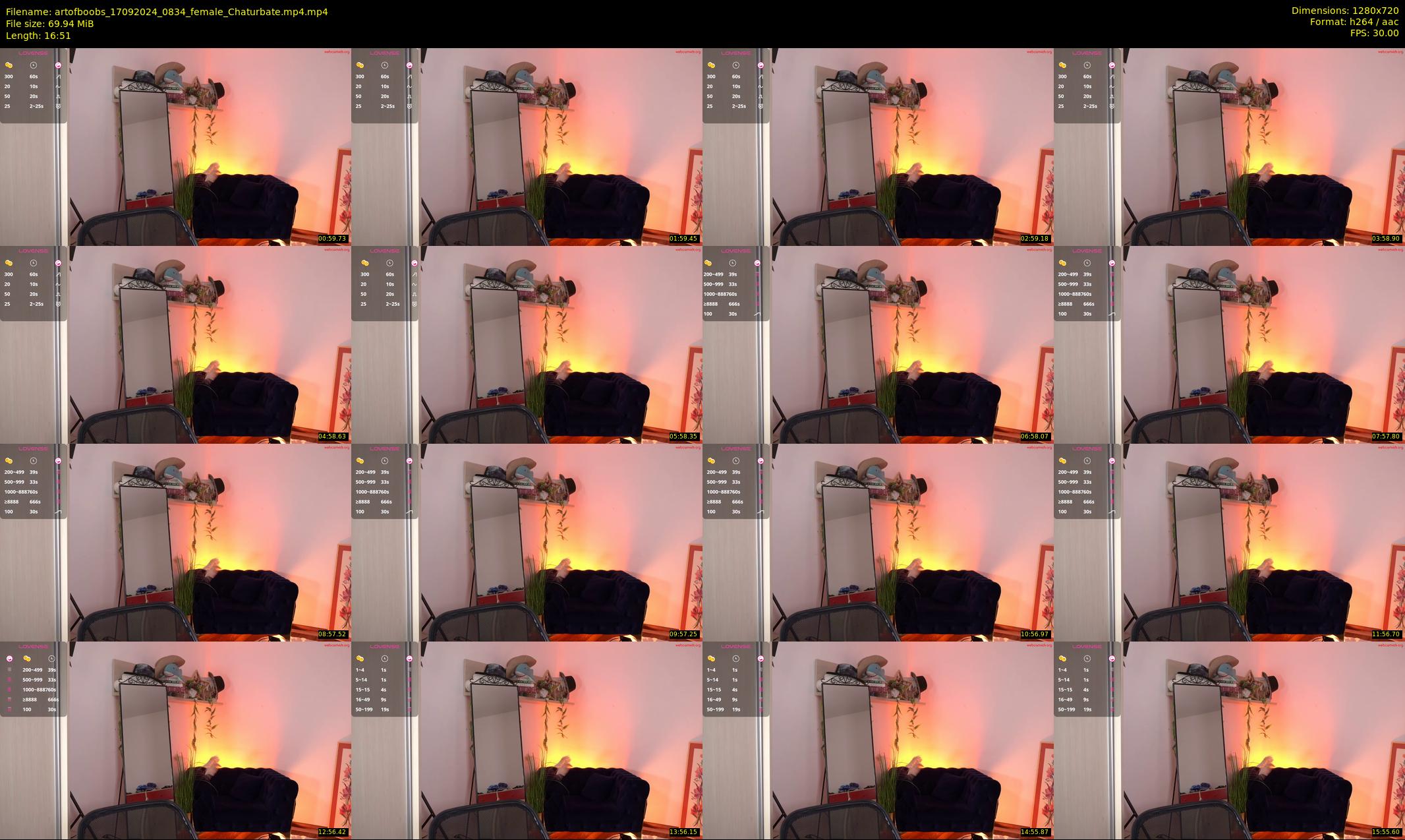 artofboobs — 17 minute Chaturbate female cam show recording, 720p, Sep 17, 2024