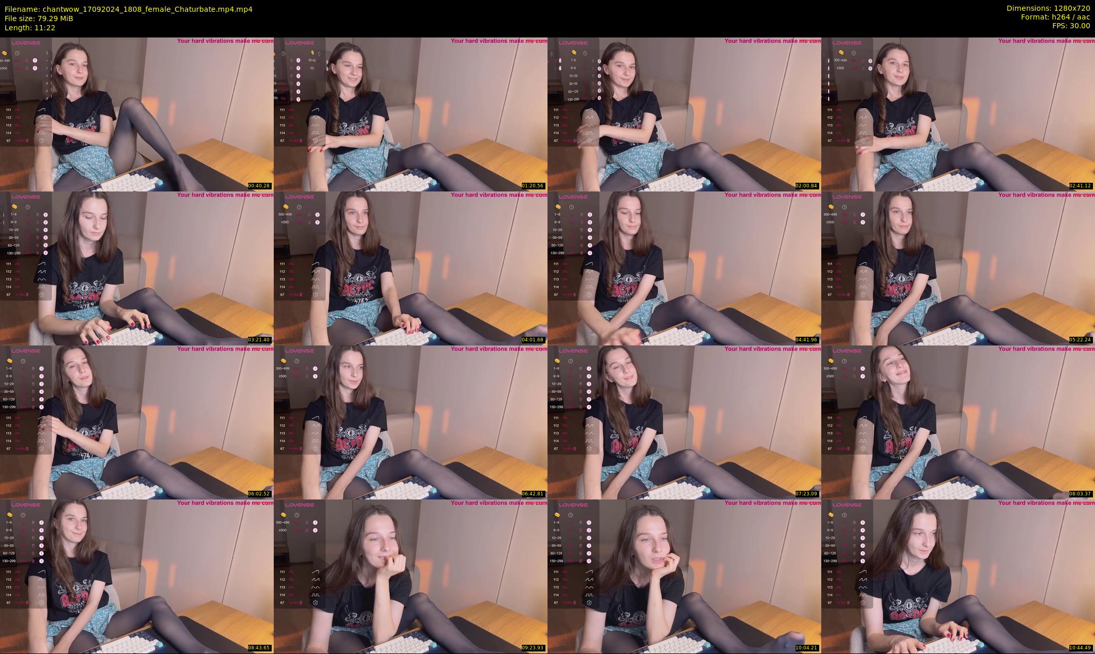 chantwow — 12 minute Chaturbate female cam show recording, 720p, Sep 17, 2024