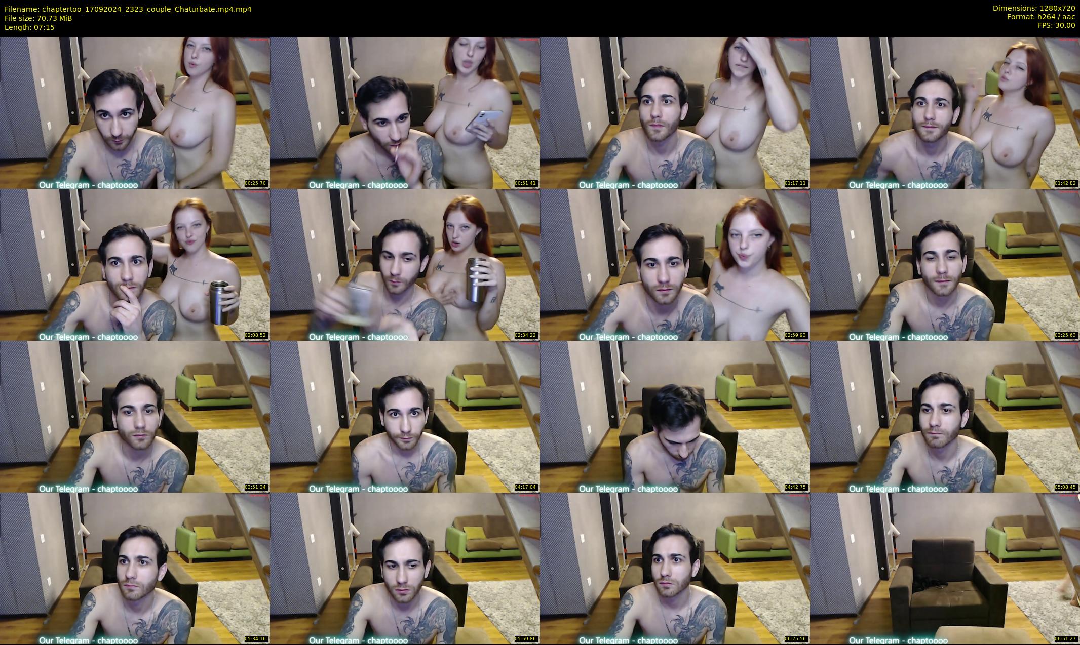 chaptertoo — 8 minute Chaturbate couple cam show recording, 720p, Sep 17, 2024