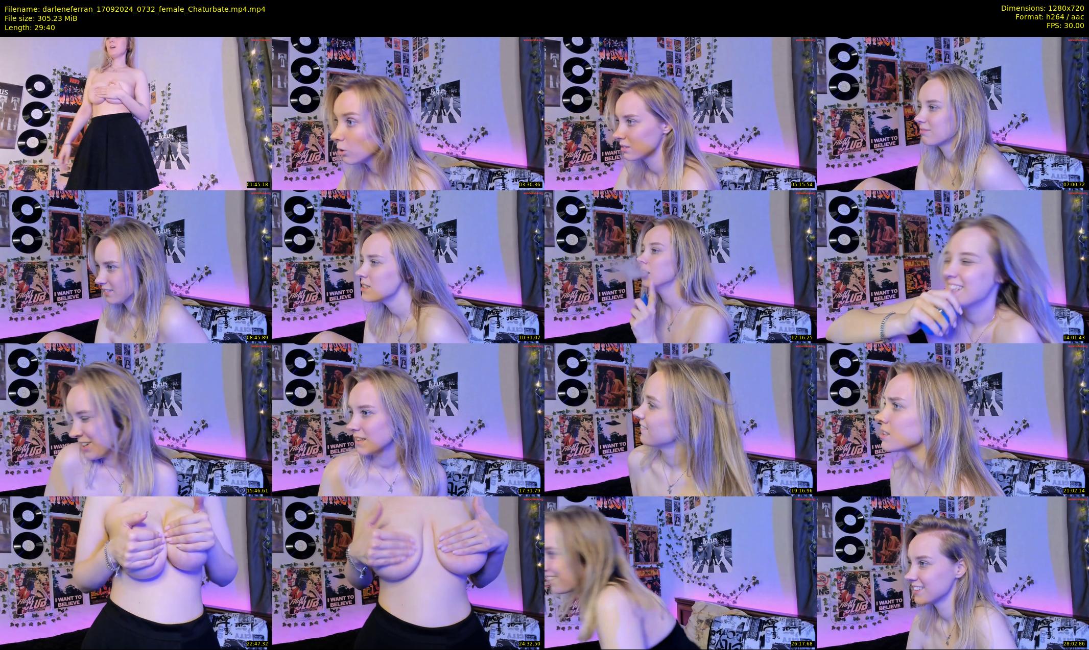 darleneferran — 30 minute Chaturbate female cam show recording, 720p, Sep 17, 2024