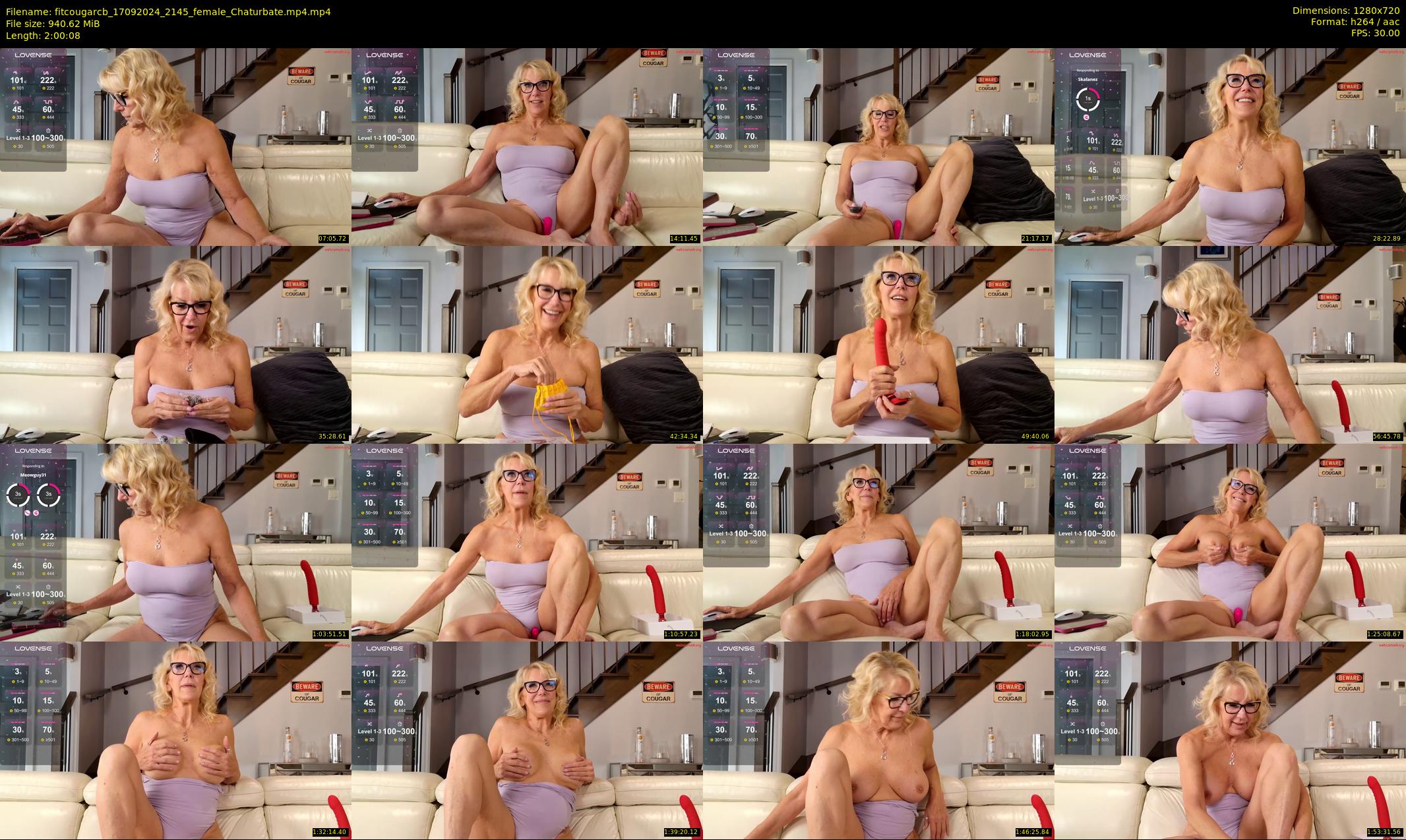fitcougarcb — 121 minute Chaturbate female cam show recording, 720p, Sep 17, 2024