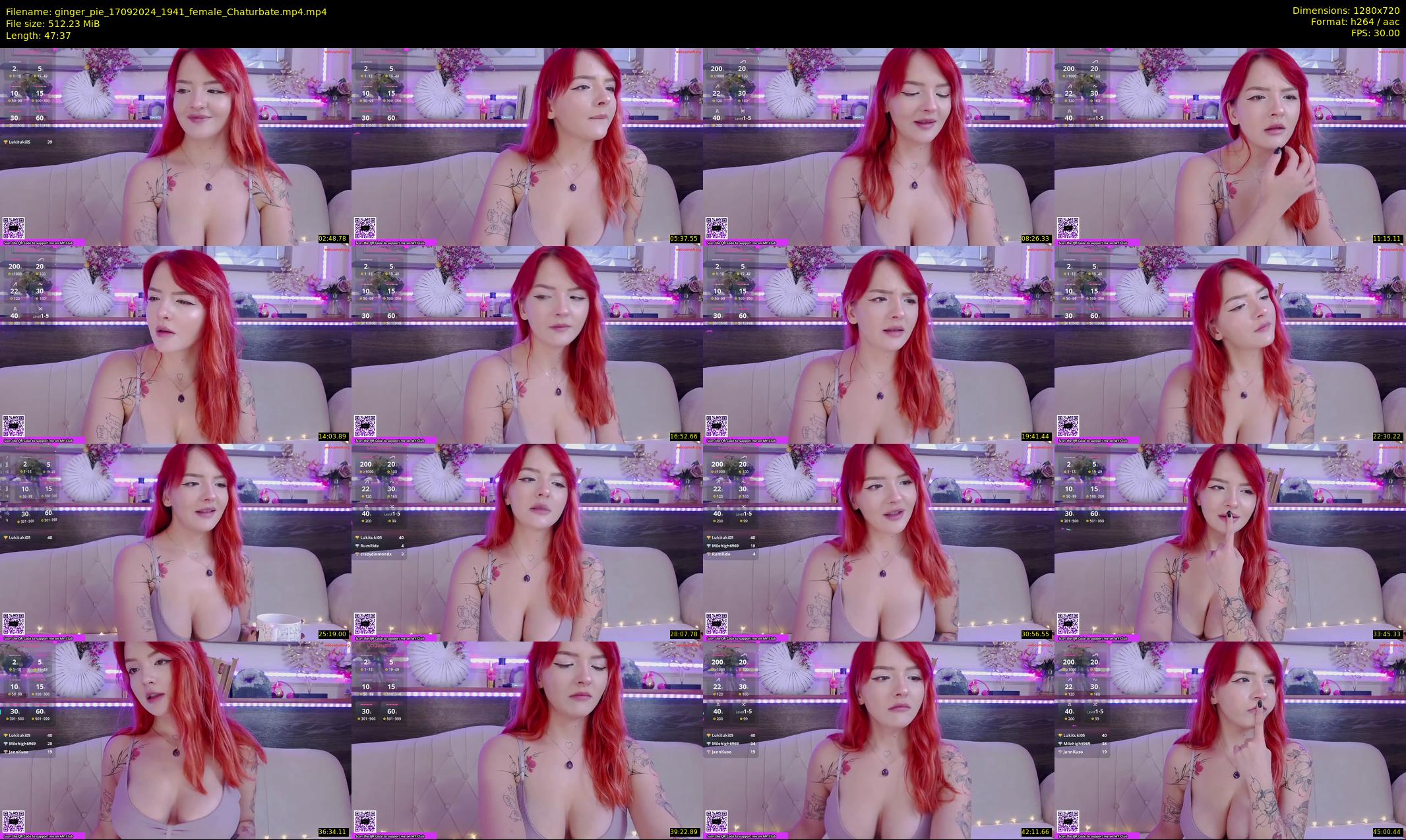 ginger_pie — 48 minute Chaturbate female cam show recording, 720p, Sep 17, 2024