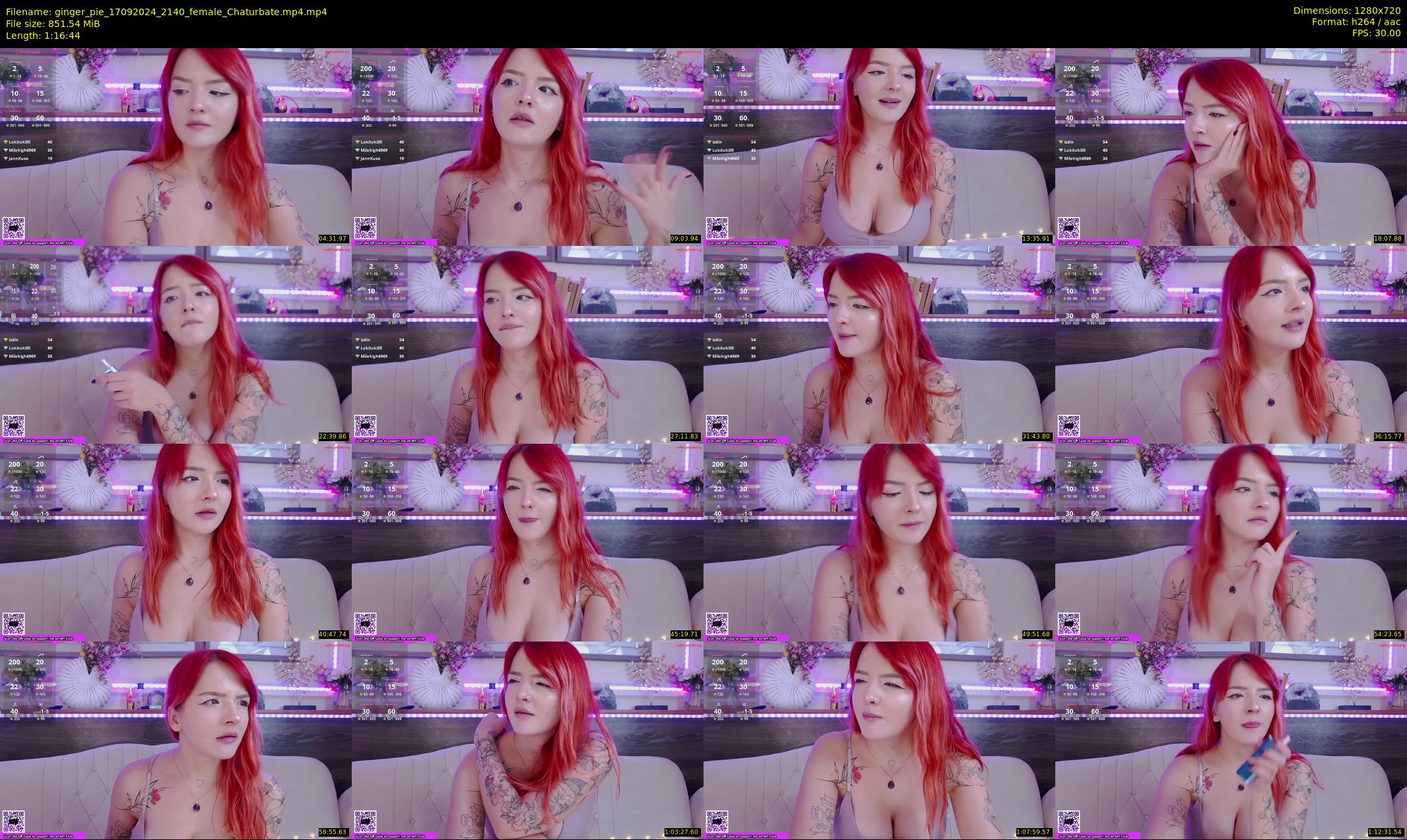 ginger_pie — 77 minute Chaturbate female cam show recording, 720p, Sep 17, 2024