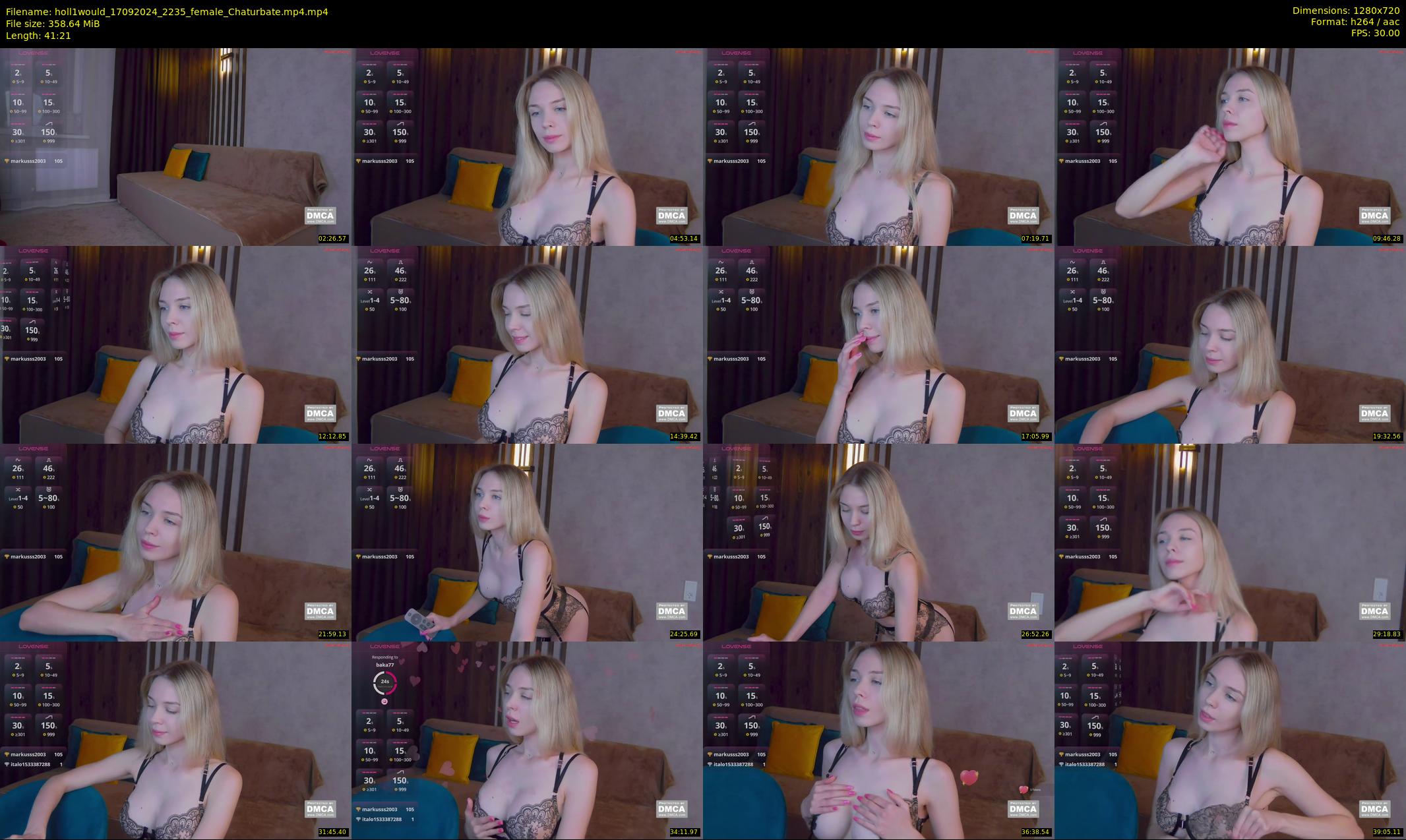 holl1would — 42 minute Chaturbate female cam show recording, 720p, Sep 17, 2024