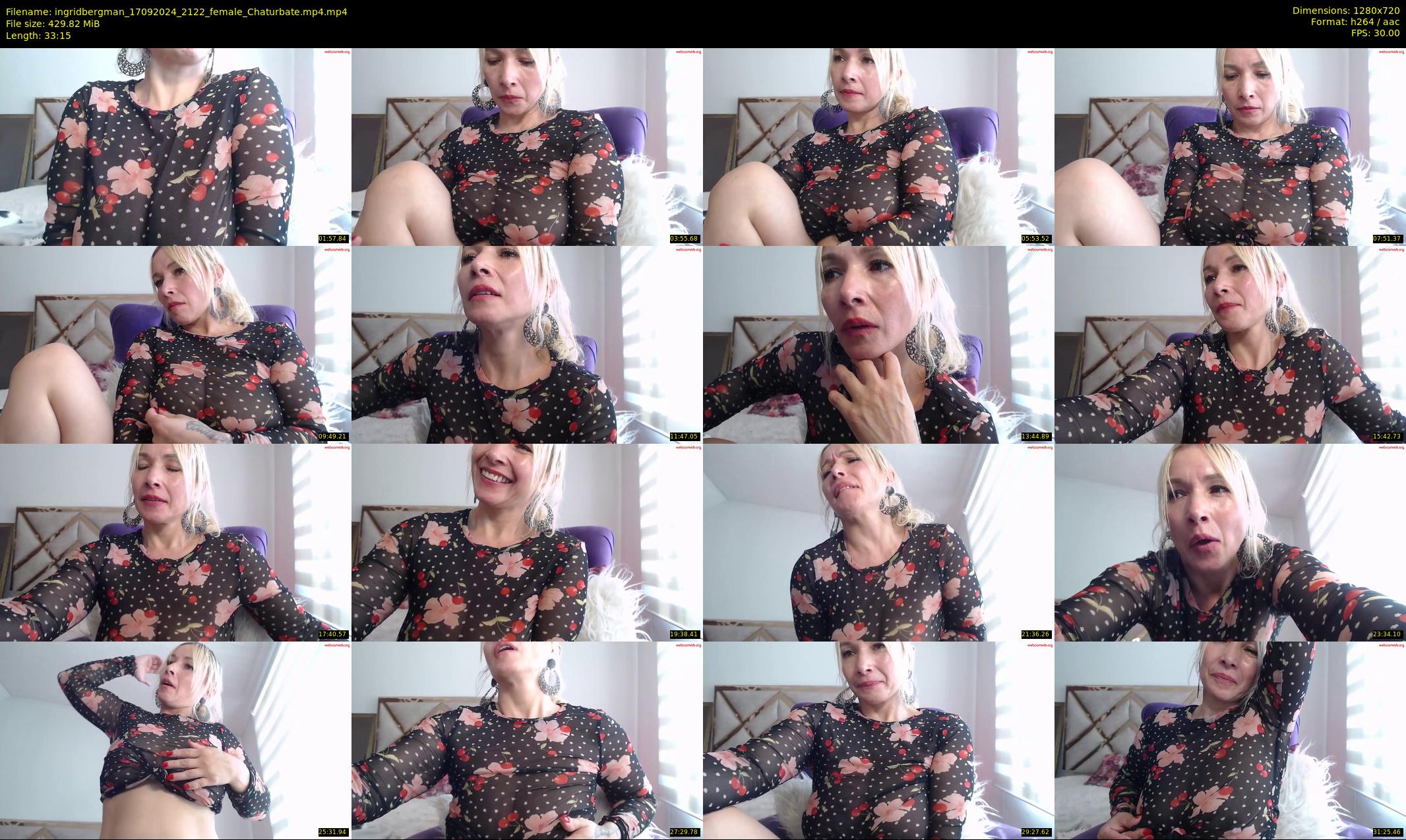 ingridbergman — 34 minute Chaturbate female cam show recording, 720p, Sep 17, 2024