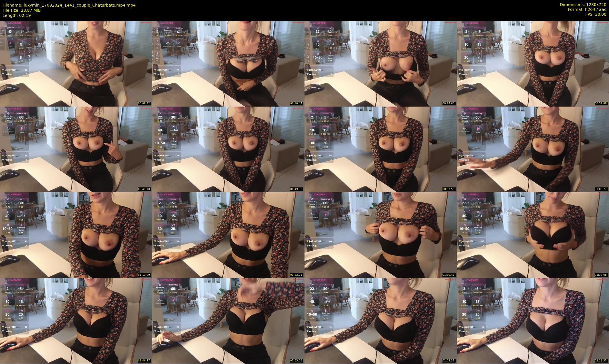 luxymin — 3 minute Chaturbate couple cam show recording, 720p, Sep 17, 2024