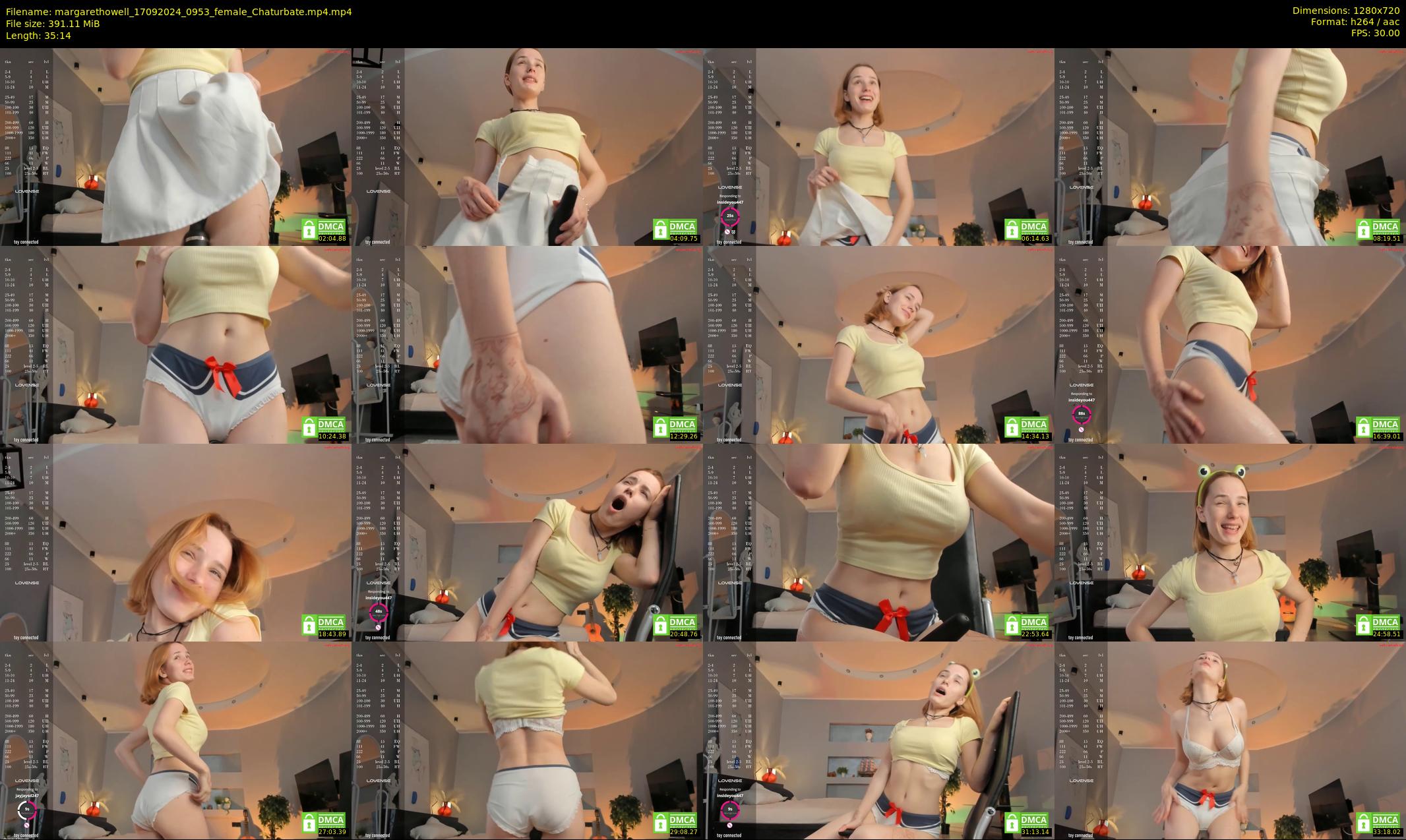 margarethowell — 36 minute Chaturbate female cam show recording, 720p, Sep 17, 2024