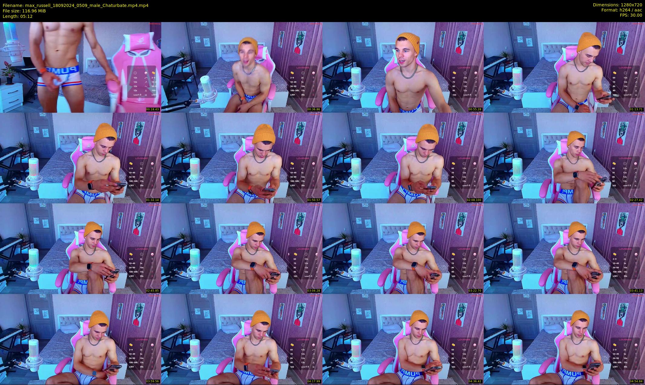 max_russell — 6 minute Chaturbate male cam show recording, 720p, Sep 18, 2024