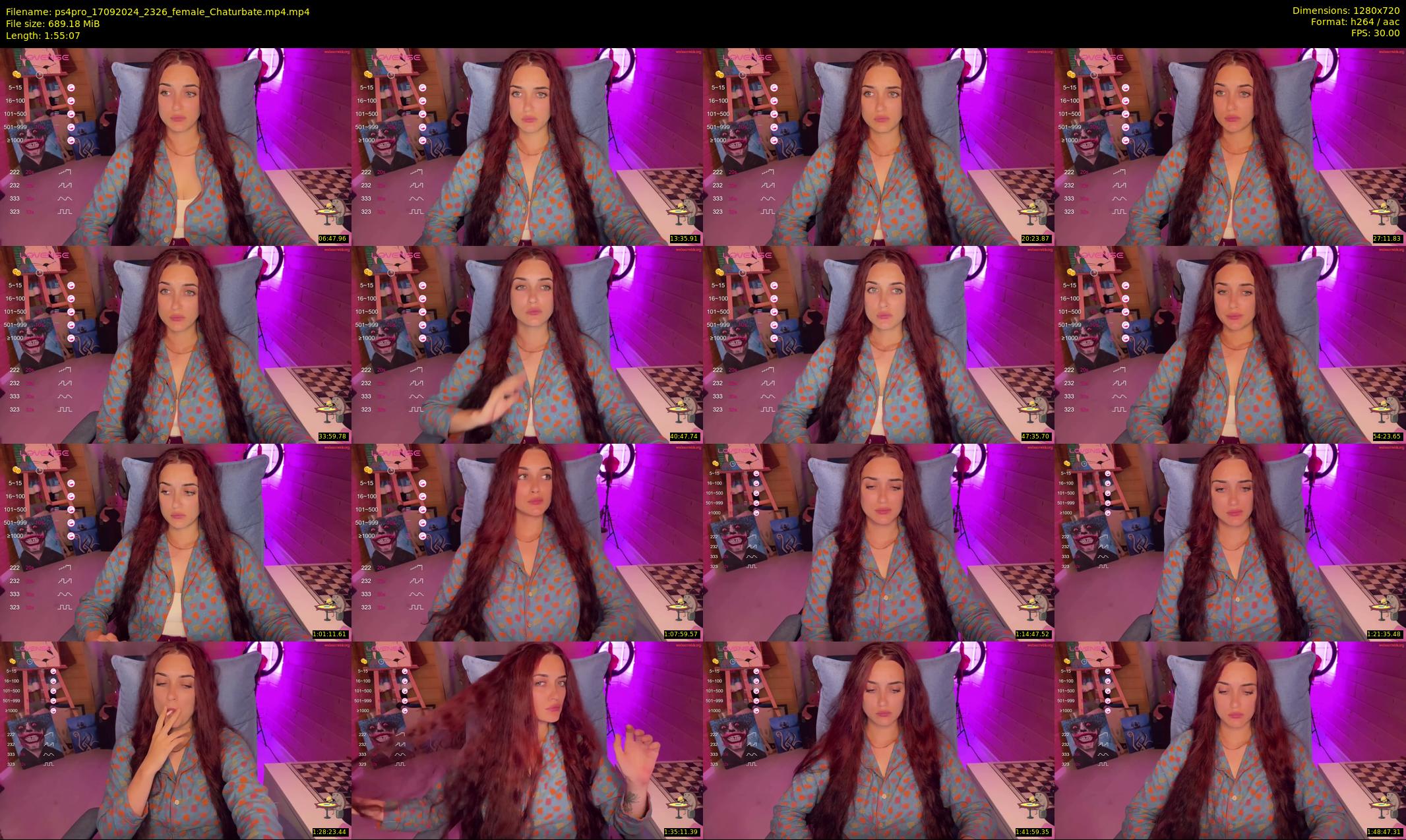 ps4pro — 116 minute Chaturbate female cam show recording, 720p, Sep 17, 2024