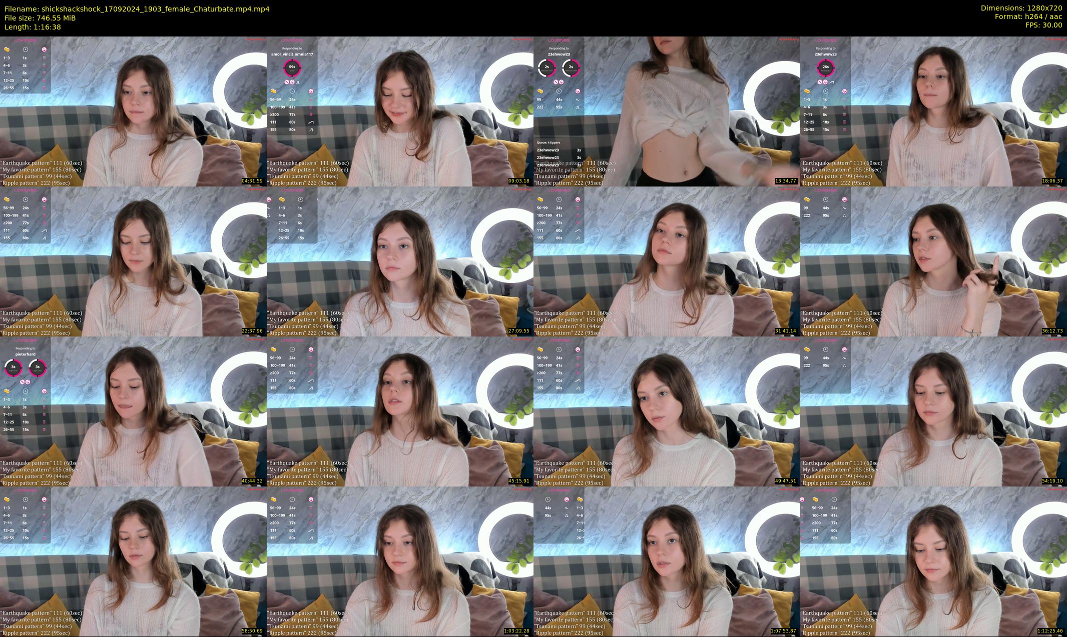 shickshackshock — 77 minute Chaturbate female cam show recording, 720p, Sep 17, 2024