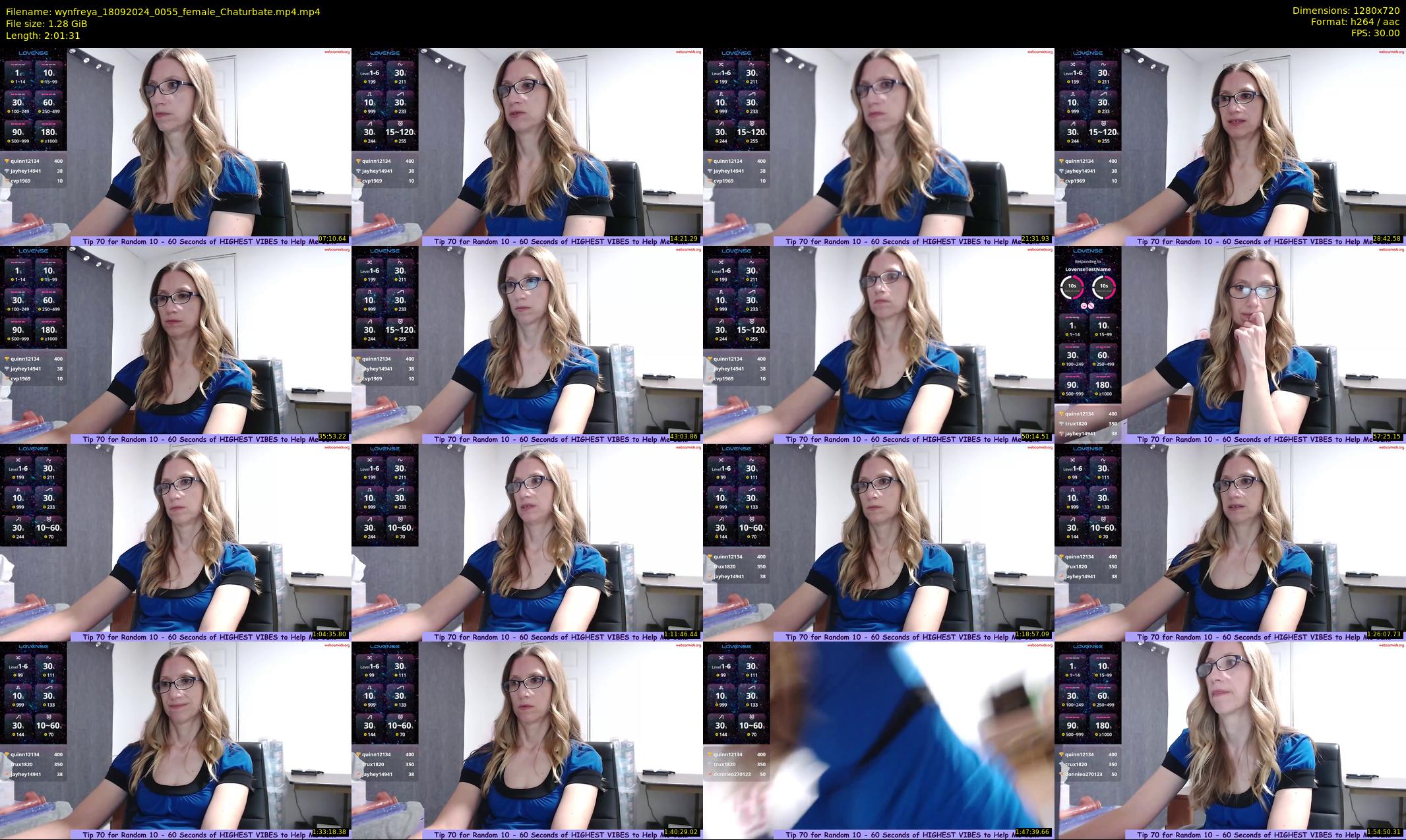 wynfreya — 122 minute Chaturbate female cam show recording, 720p, Sep 18, 2024