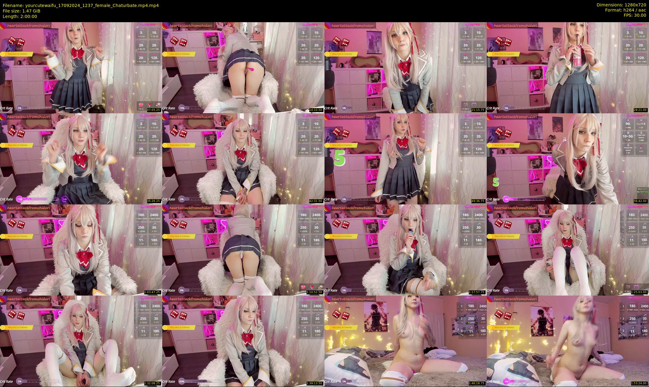 yourcutewaifu — 120 minute Chaturbate female cam show recording, 720p, Sep 17, 2024