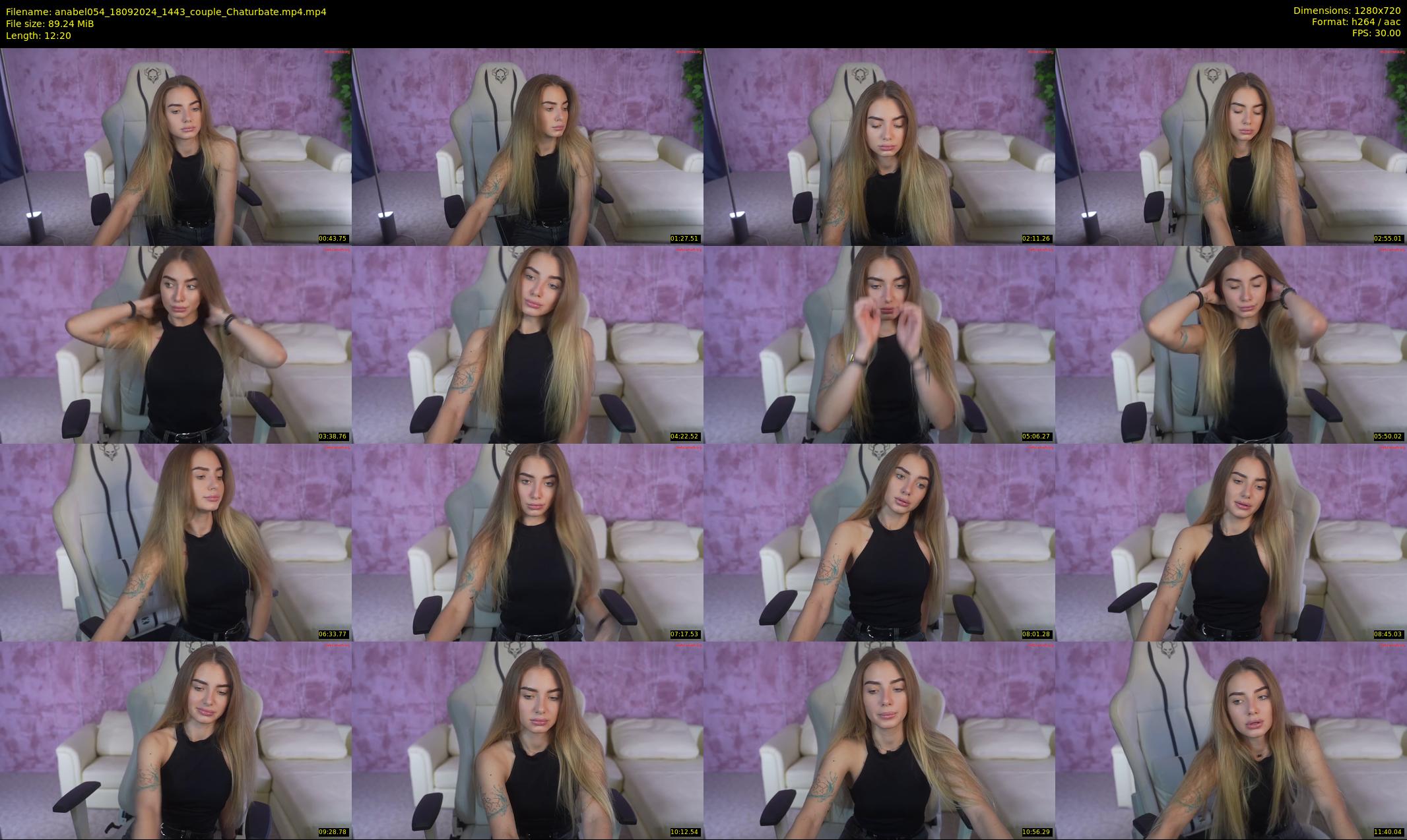 anabel054 — 13 minute Chaturbate female cam show recording, 720p, Sep 18, 2024