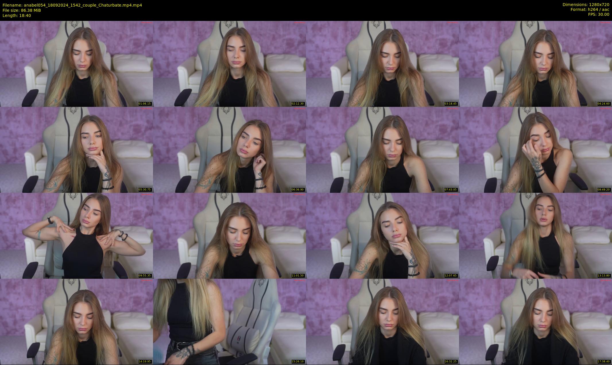 anabel054 — 19 minute Chaturbate female cam show recording, 720p, Sep 18, 2024