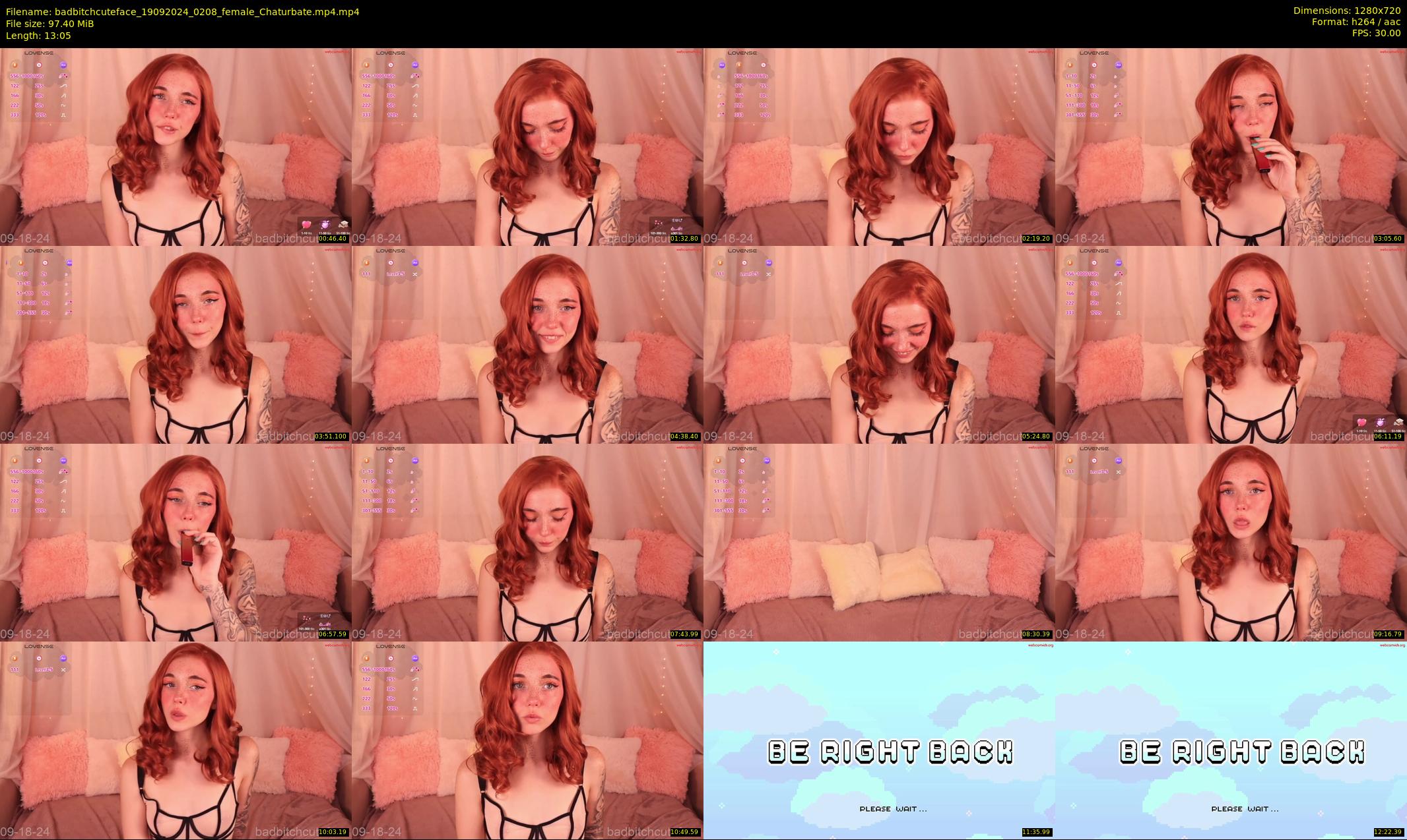 badbitchcuteface — 14 minute Chaturbate female cam show recording, 720p, Sep 19, 2024