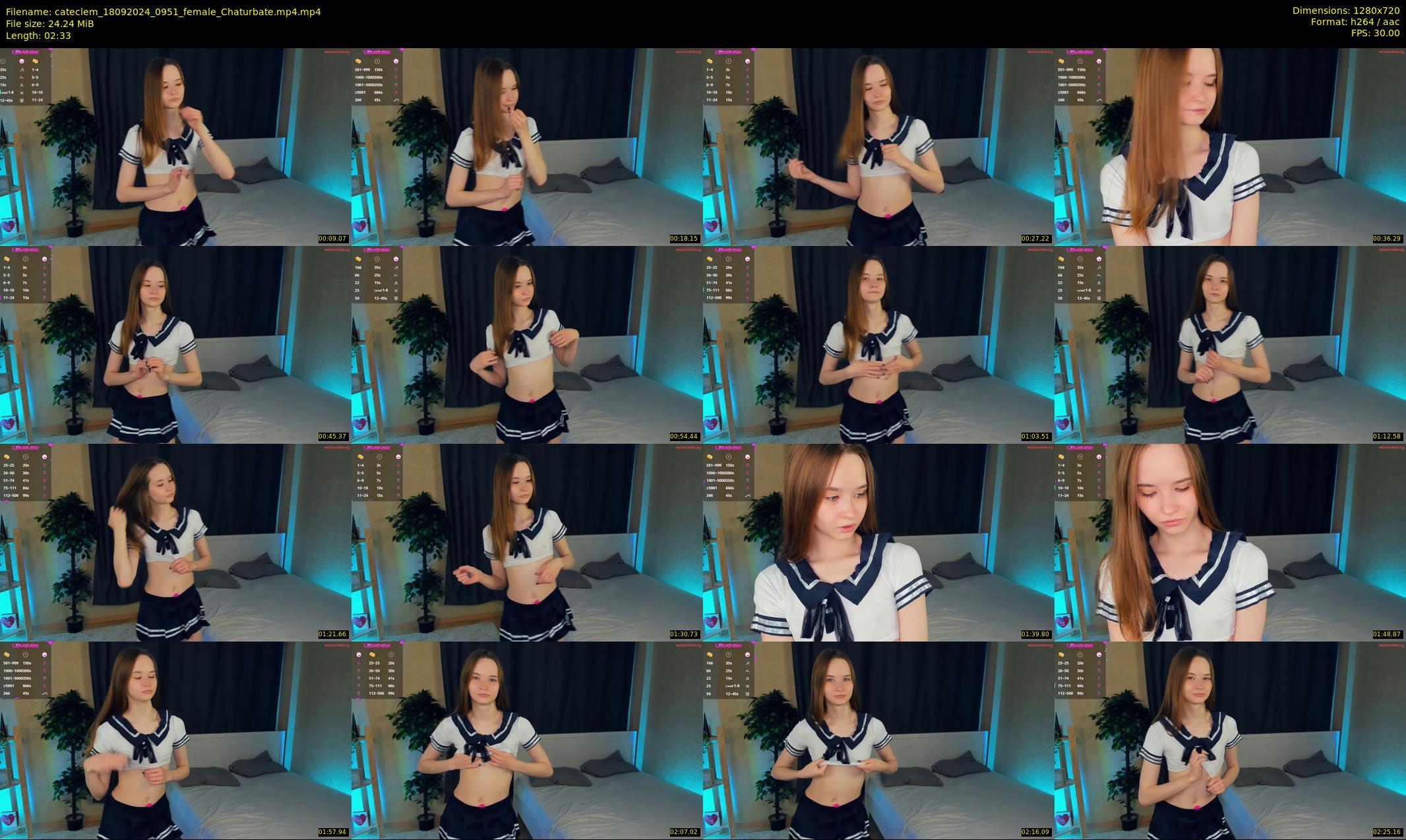 cateclem — 3 minute Chaturbate female cam show recording, 720p, Sep 18, 2024