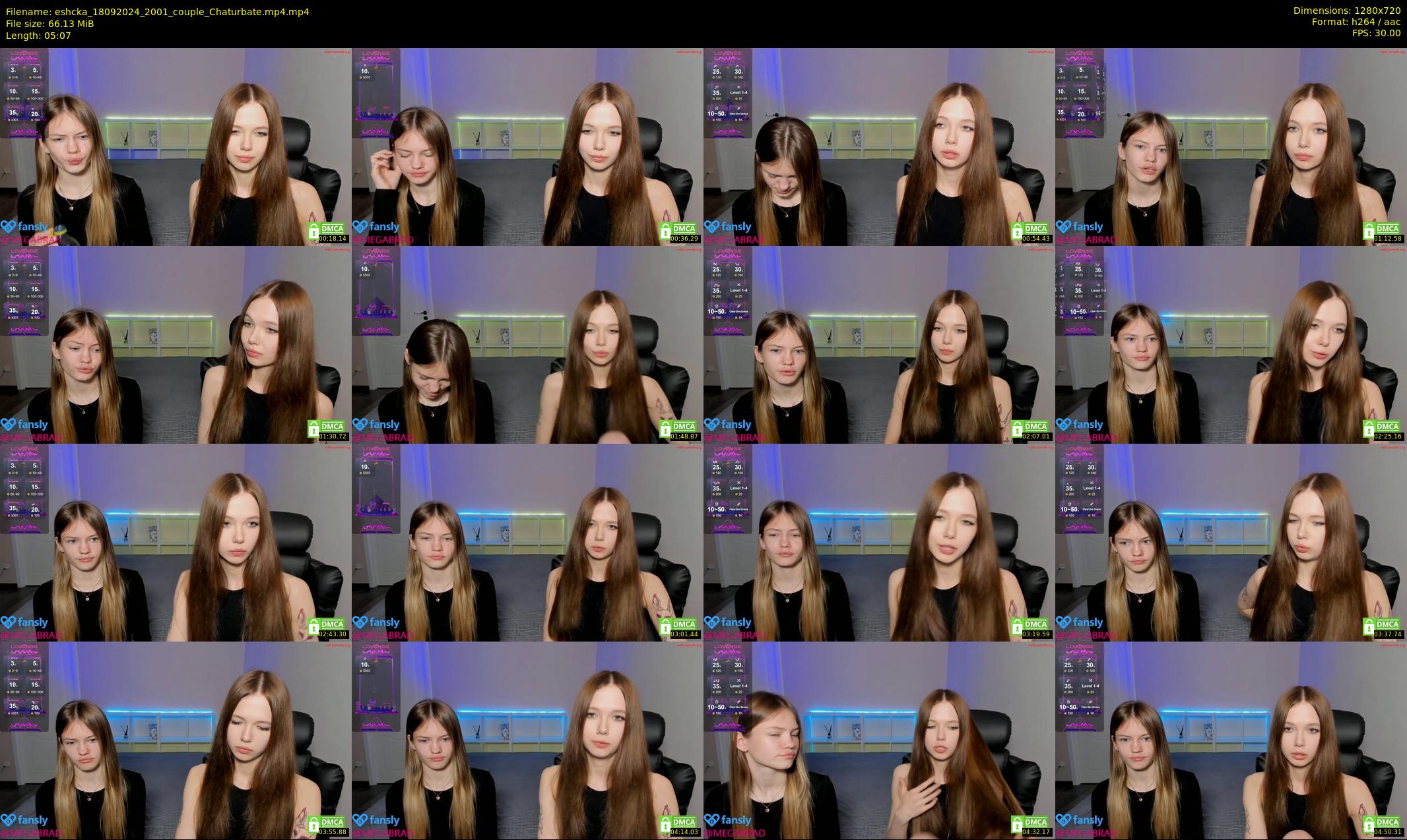 eshcka — 6 minute Chaturbate couple cam show recording, 720p, Sep 18, 2024