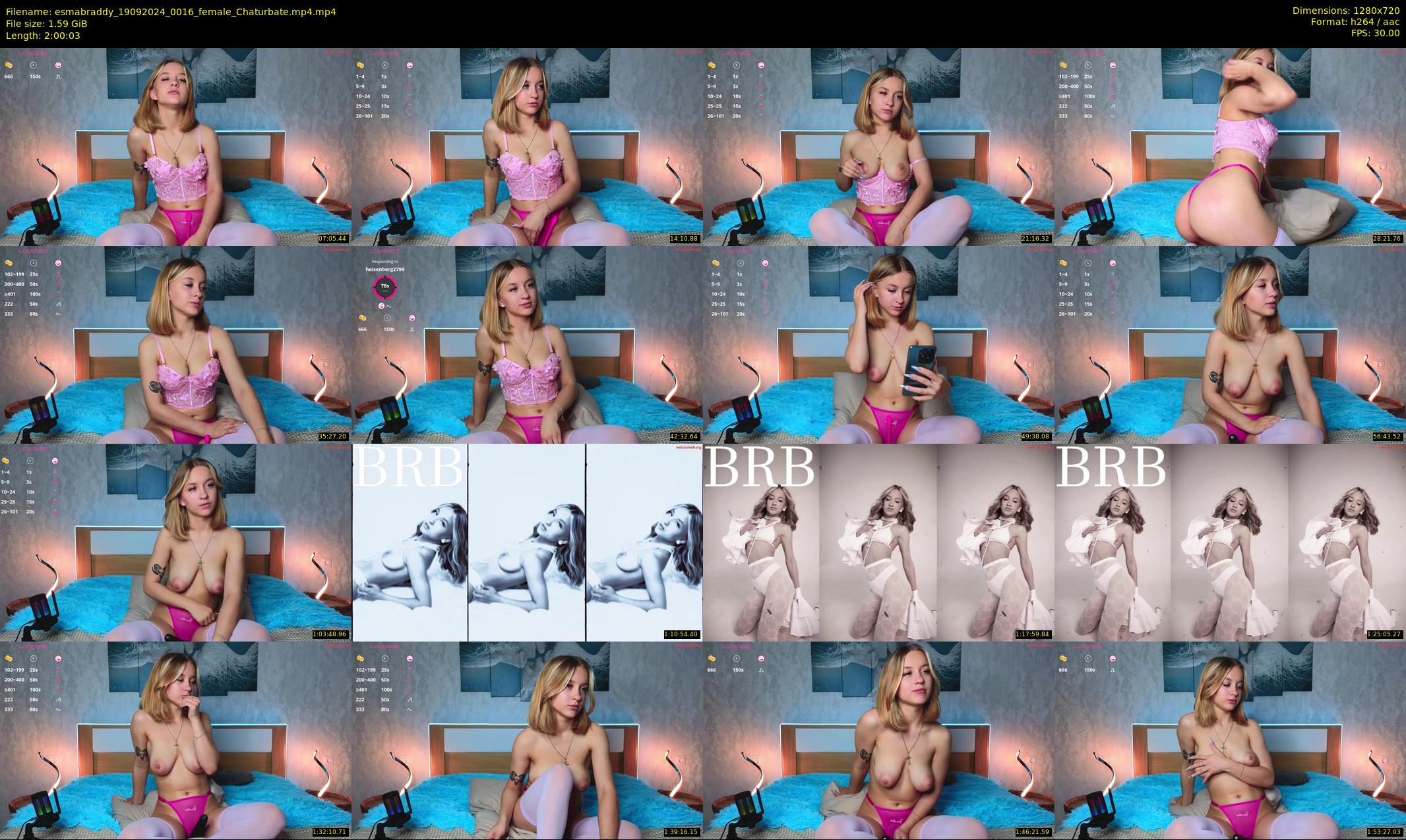 esmabraddy — 121 minute Chaturbate female cam show recording, 720p, Sep 19, 2024