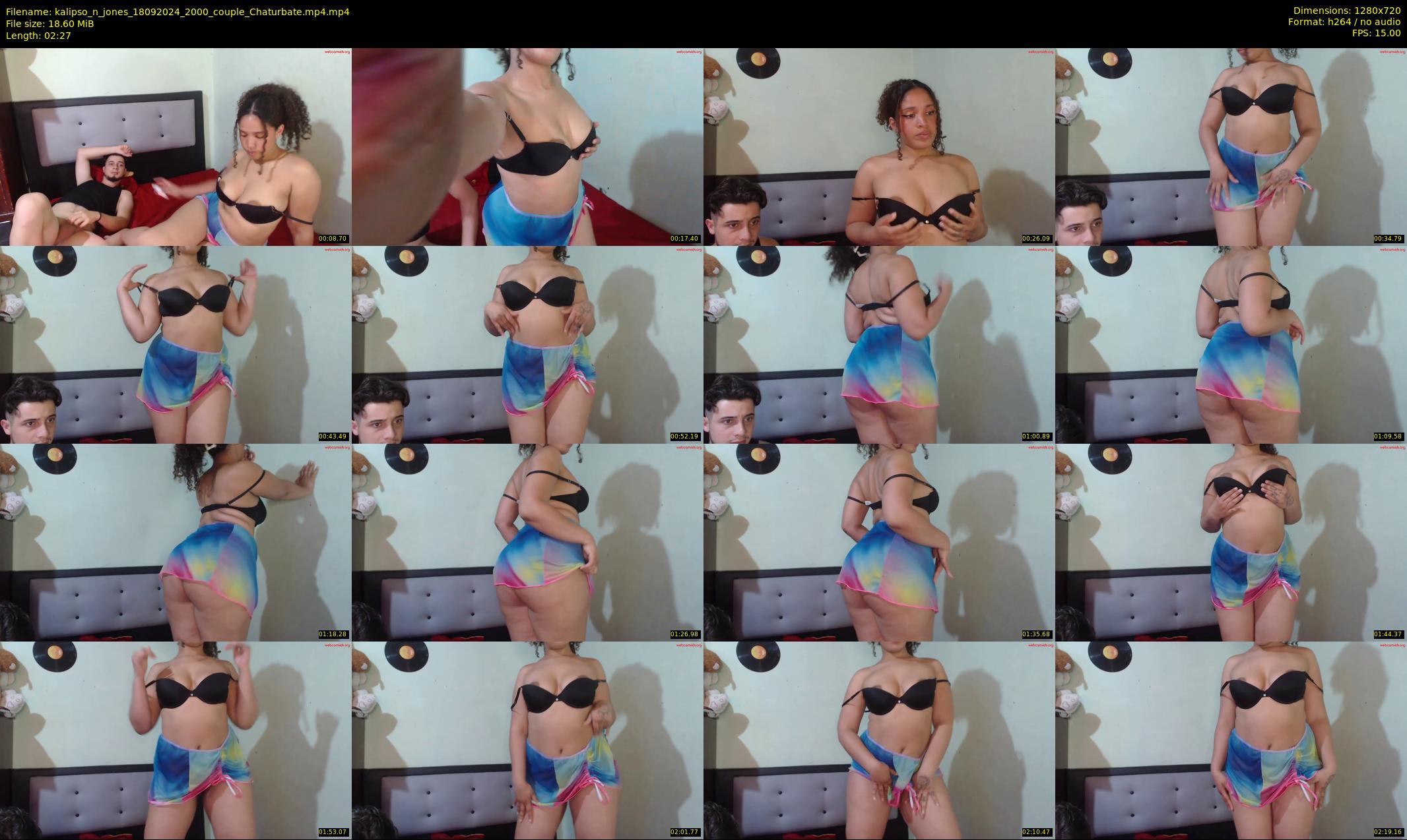 kalipso_n_jones — 3 minute Chaturbate couple cam show recording, 720p, Sep 18, 2024