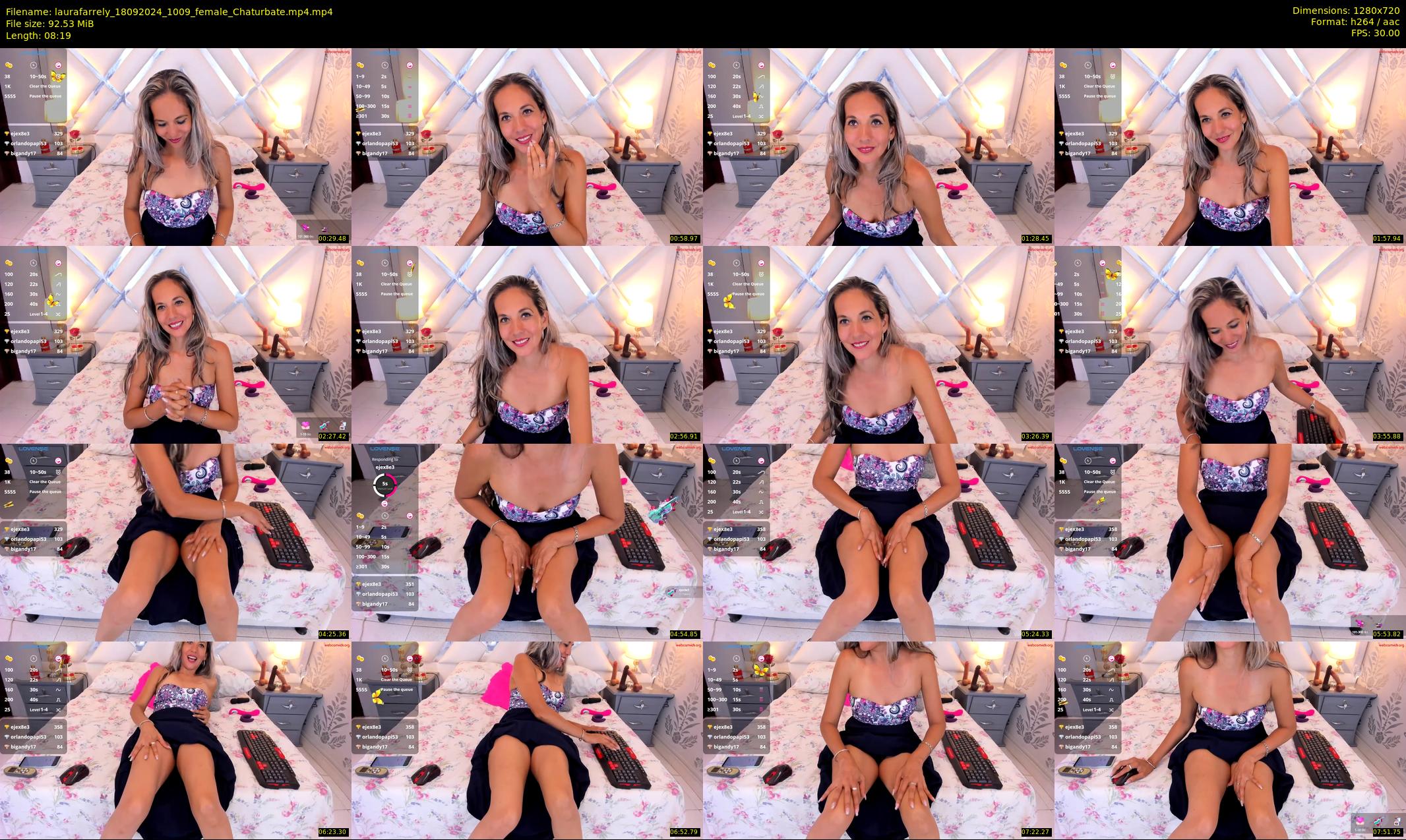 laurafarrely — 9 minute Chaturbate female cam show recording, 720p, Sep 18, 2024