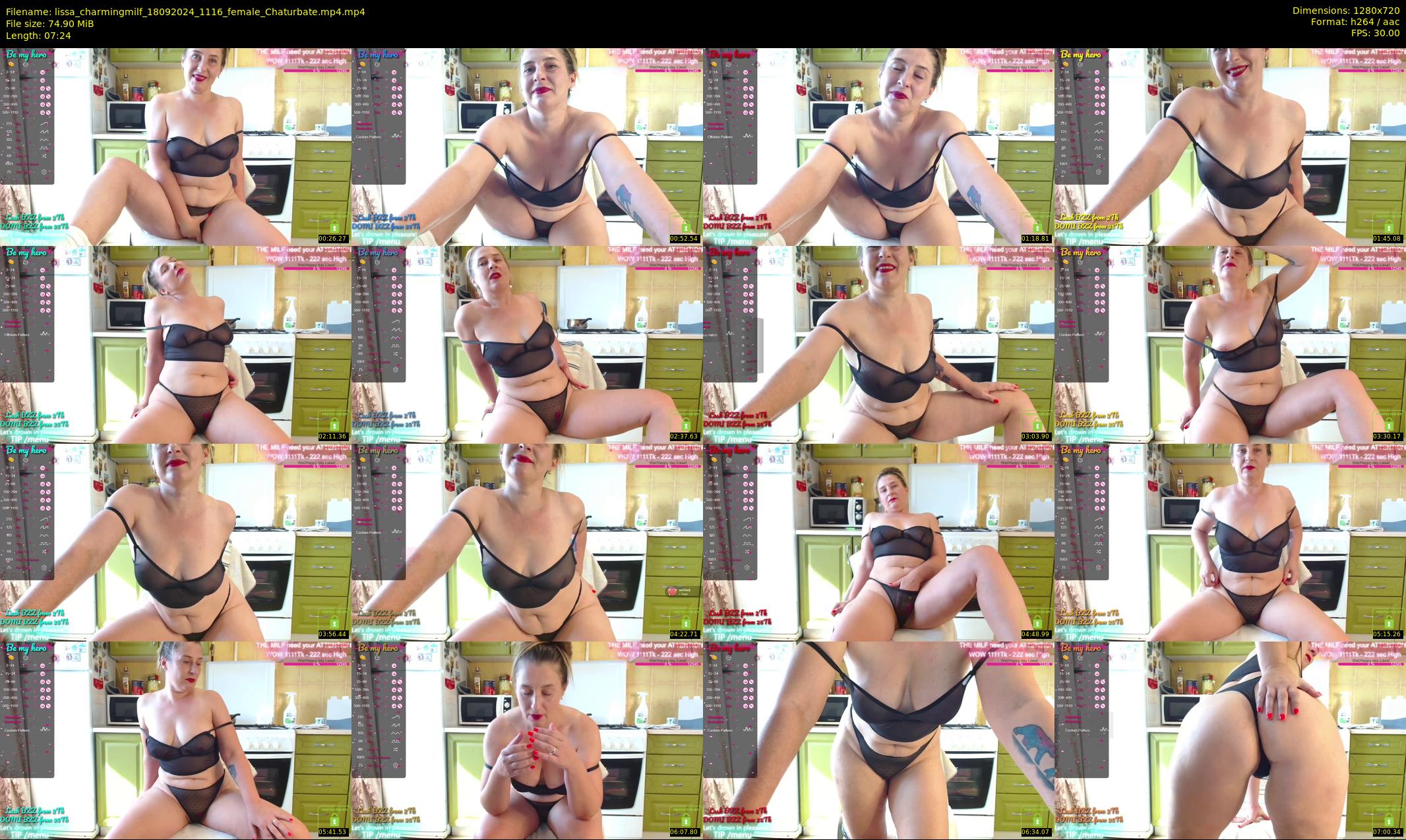 lissa_charmingmilf — 8 minute Chaturbate female cam show recording, 720p, Sep 18, 2024