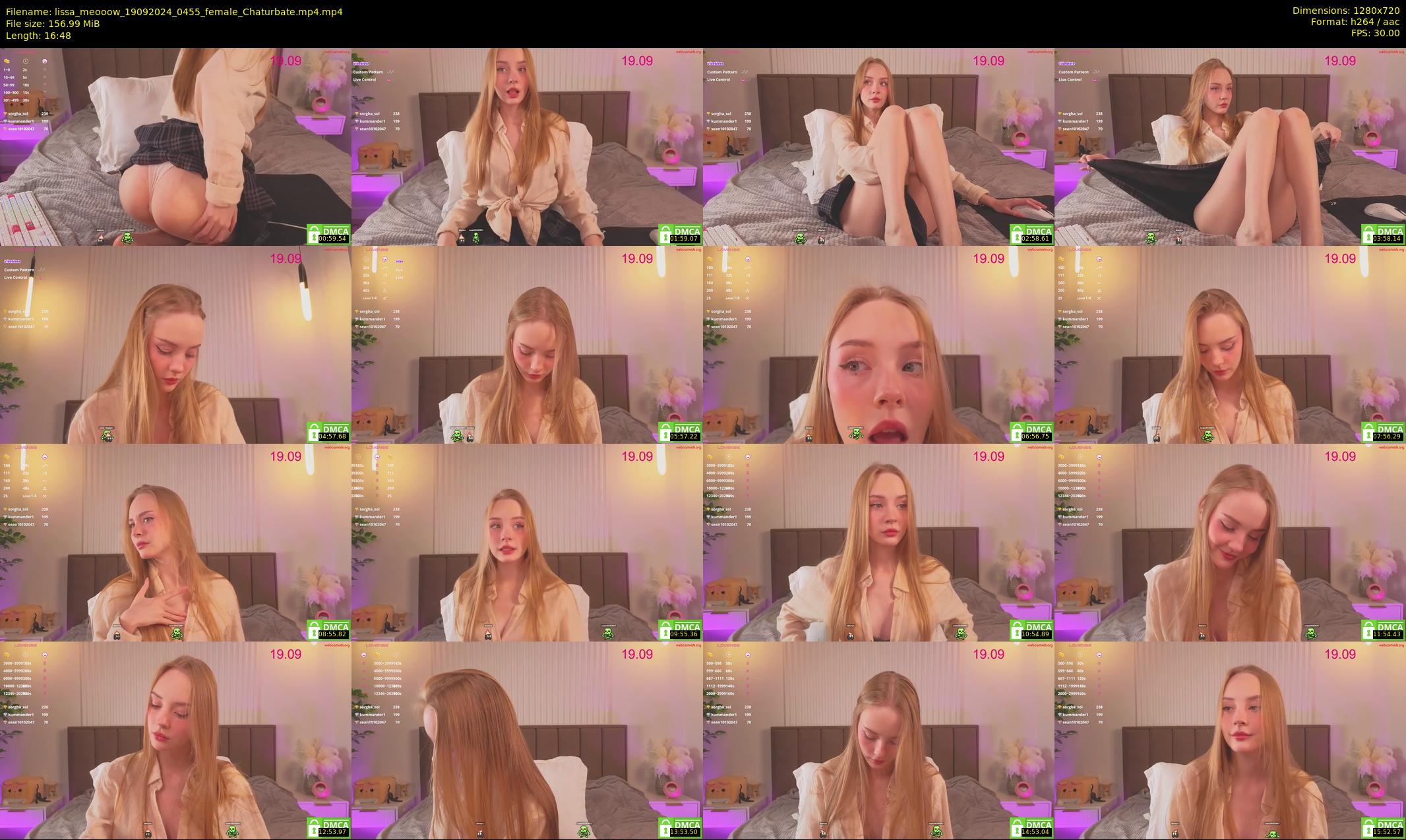 lissa_meooow — 17 minute Chaturbate female cam show recording, 720p, Sep 19, 2024